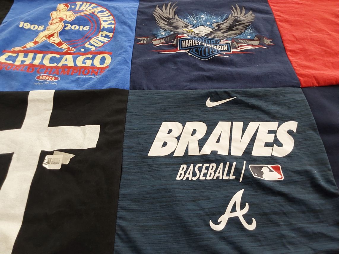 T-shirt quilt featuring atlanta braves by April from AL