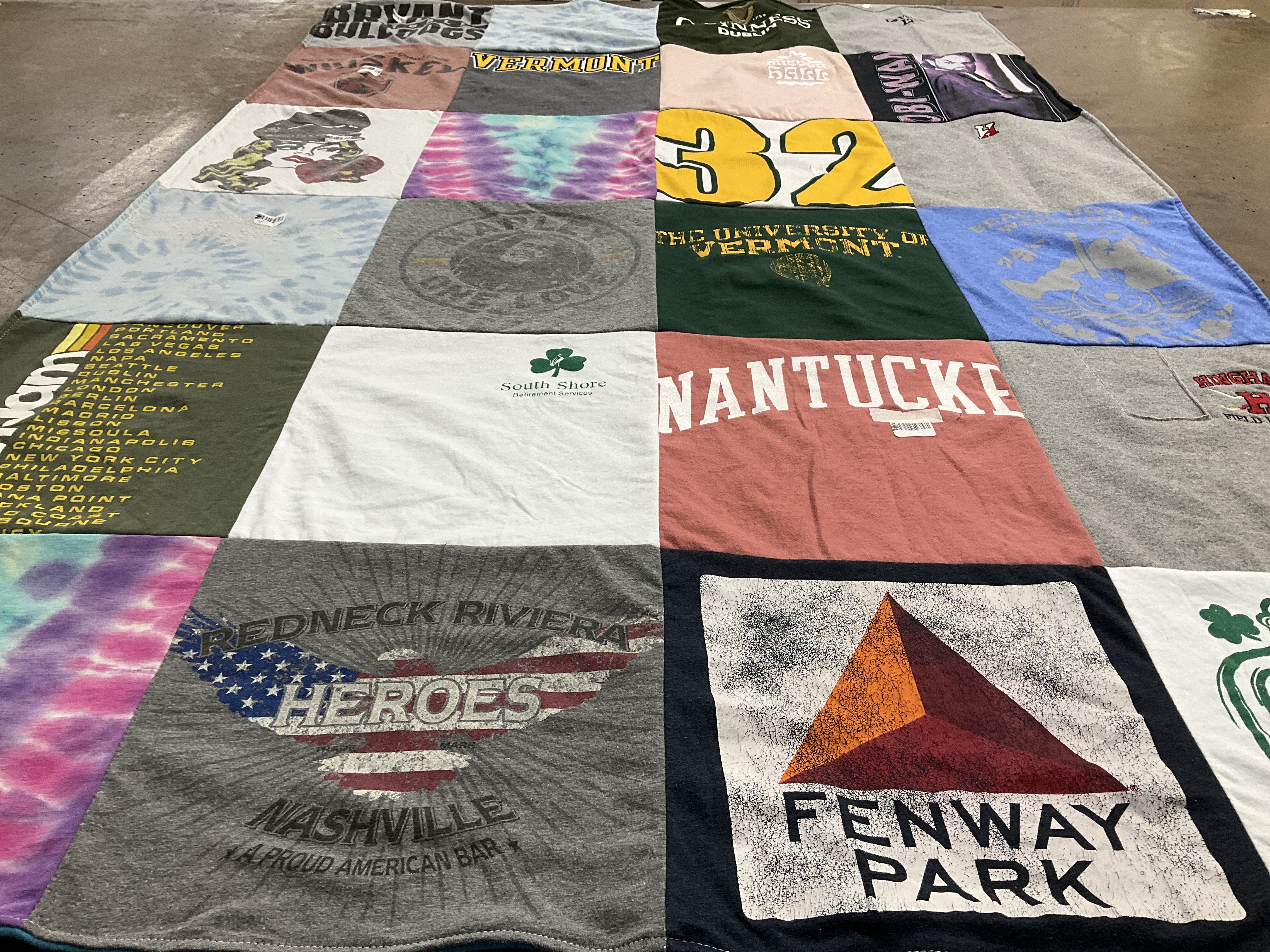 T-shirt quilt from university of vermont by Sara from MA