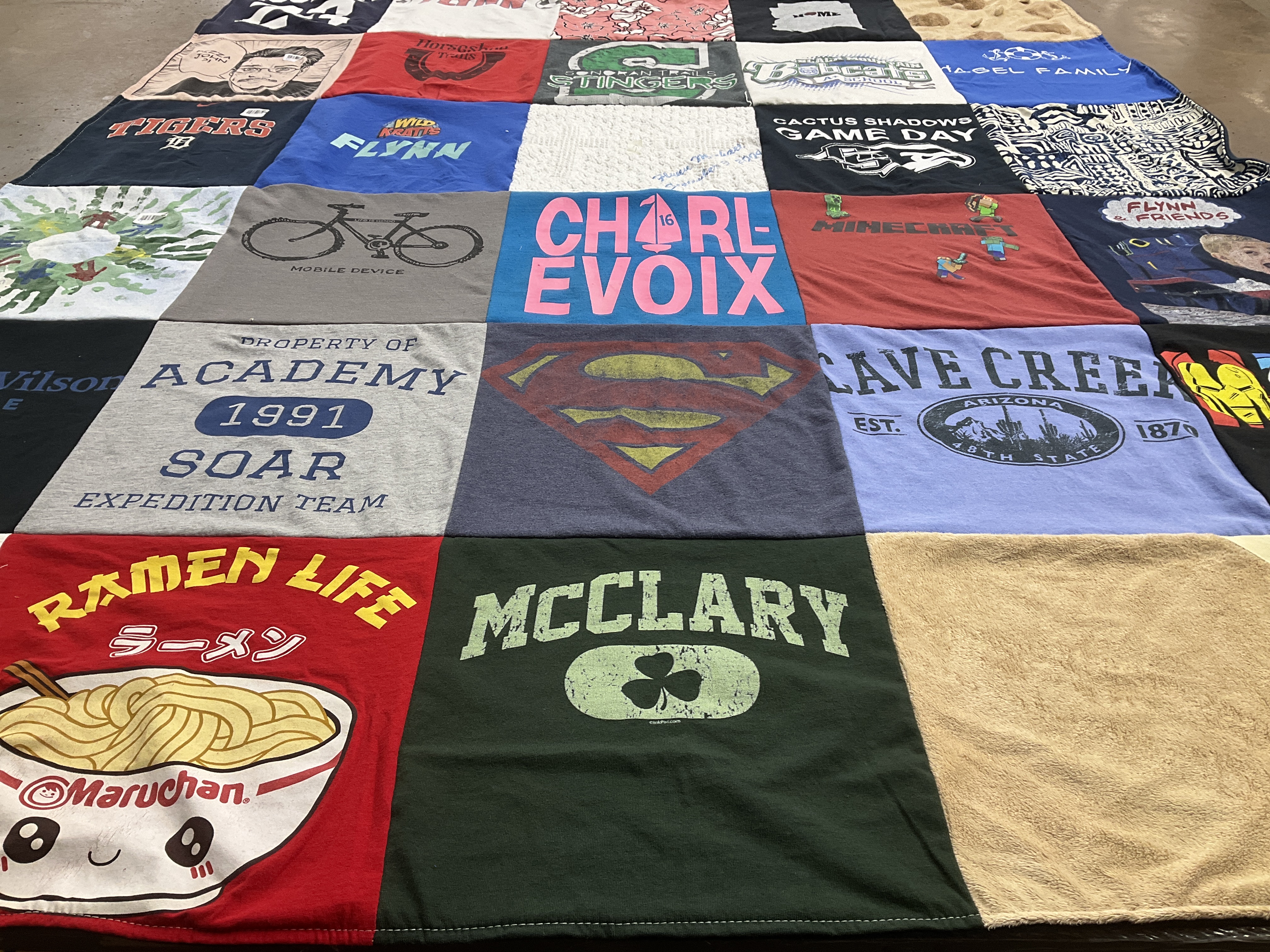 T-shirt quilt featuring tucson tigers by Sheryl from AZ