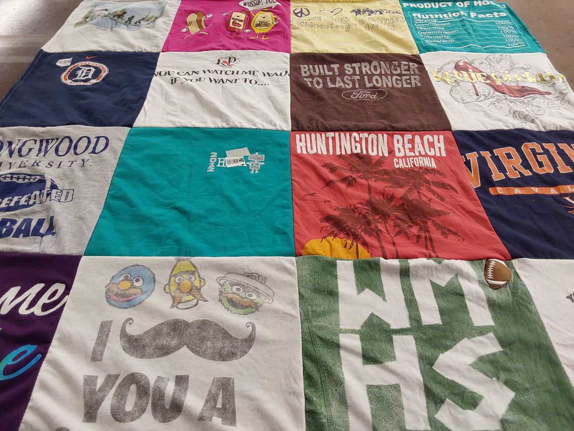 T-shirt quilt from longwood university by Lisa from VA