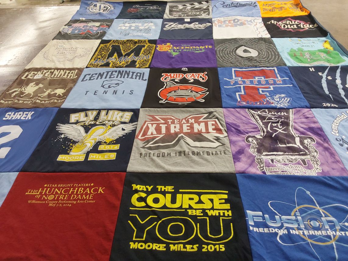 T-shirt quilt featuring team extreme by Amanda from TN