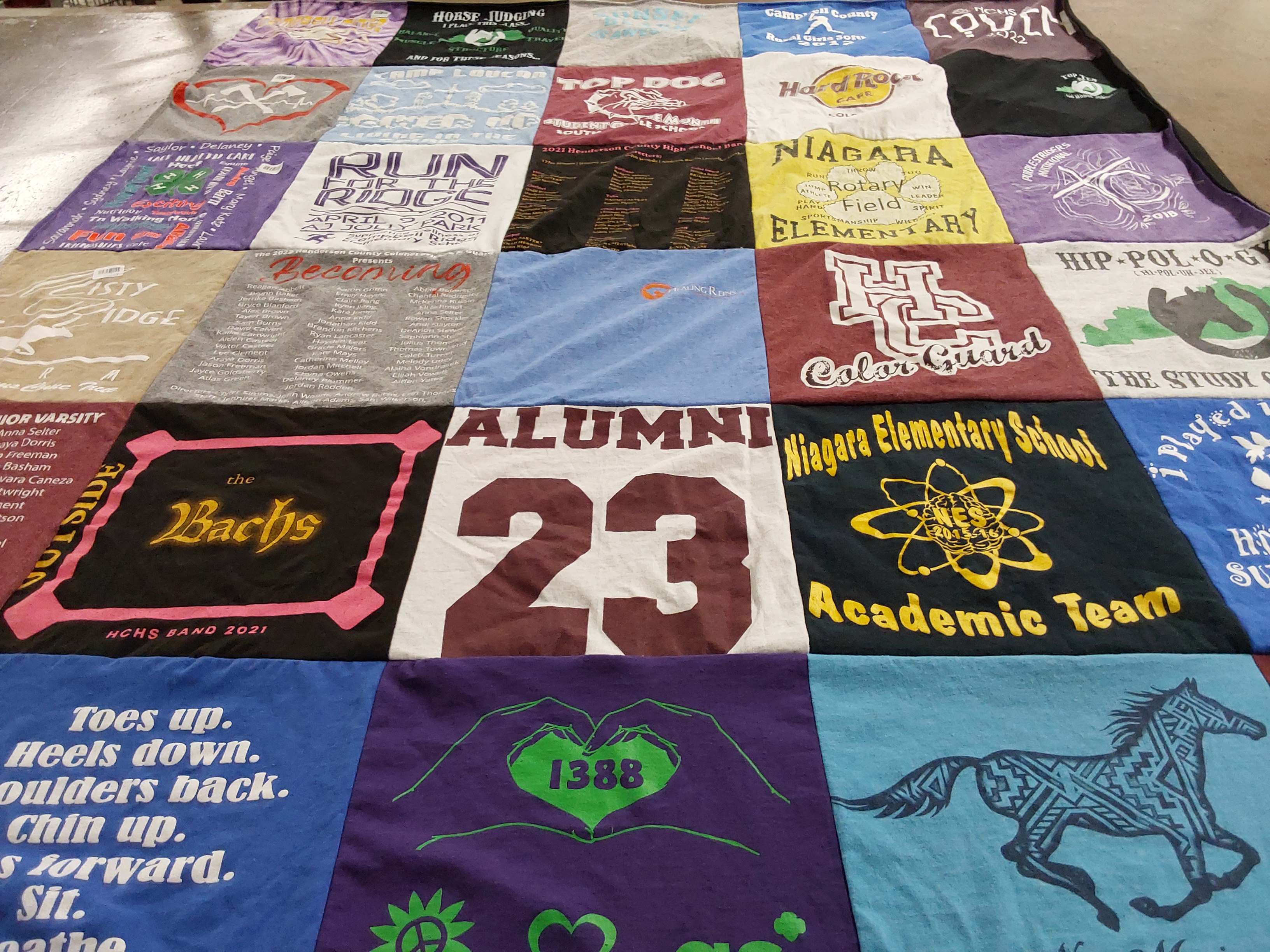 T-shirt quilt featuring mchs band by Emily from KY