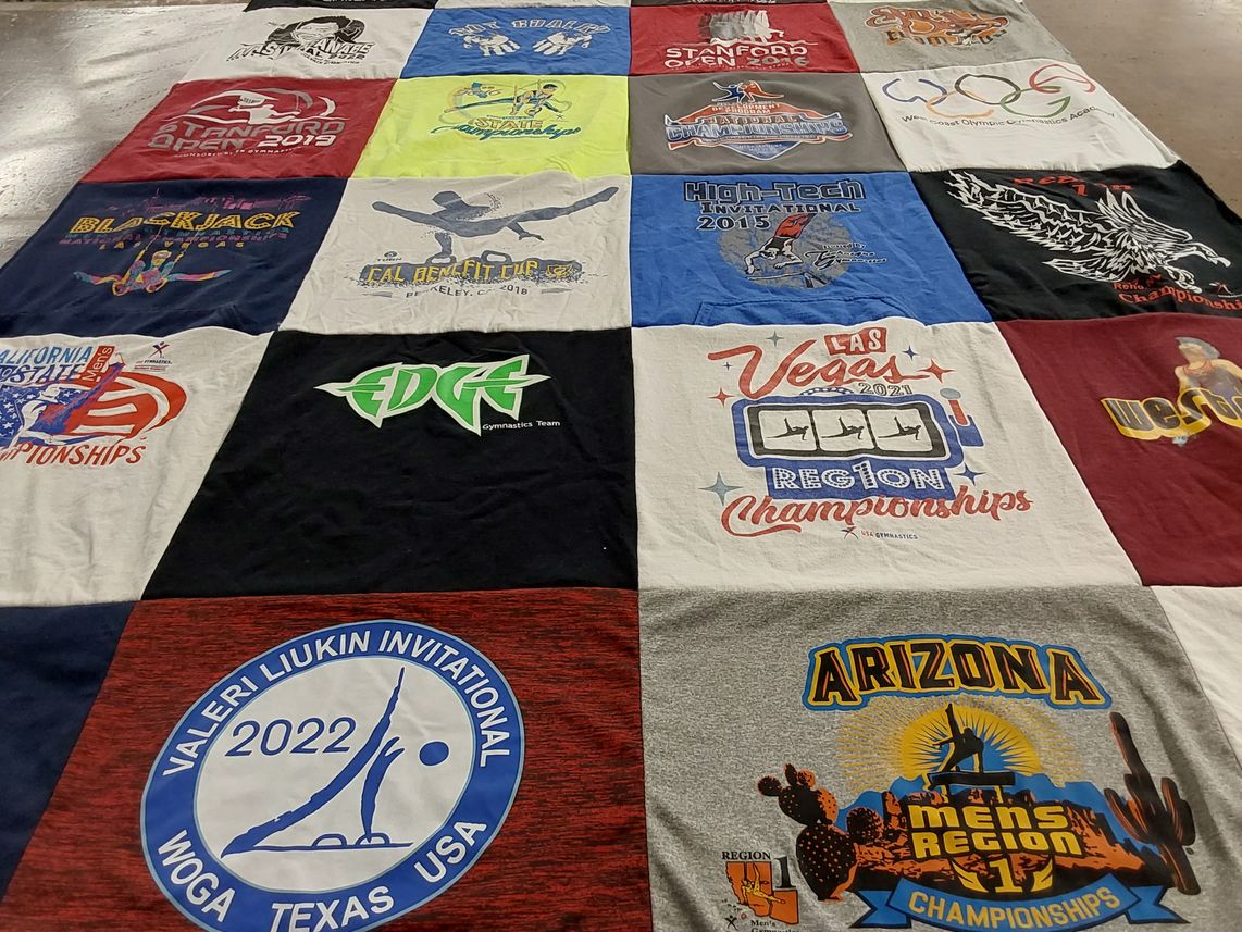T-shirt quilt from stanford university by Kimberly from CA