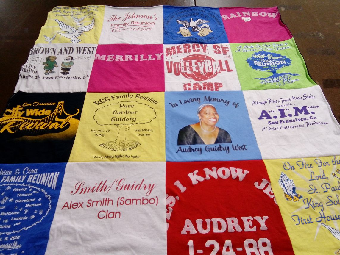 T-shirt quilt from mercy san francisco volleyball camp by Merrillynn from CA