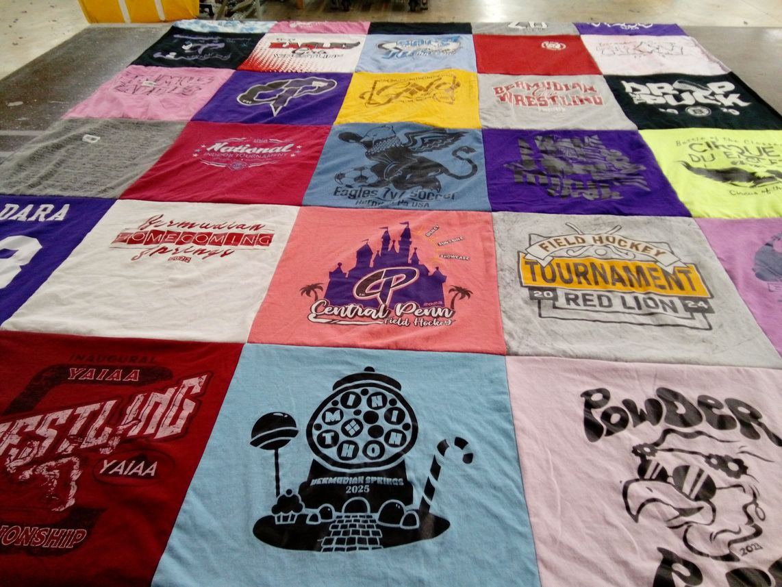 T-shirt quilt featuring red lion area high school by STACIE from PA