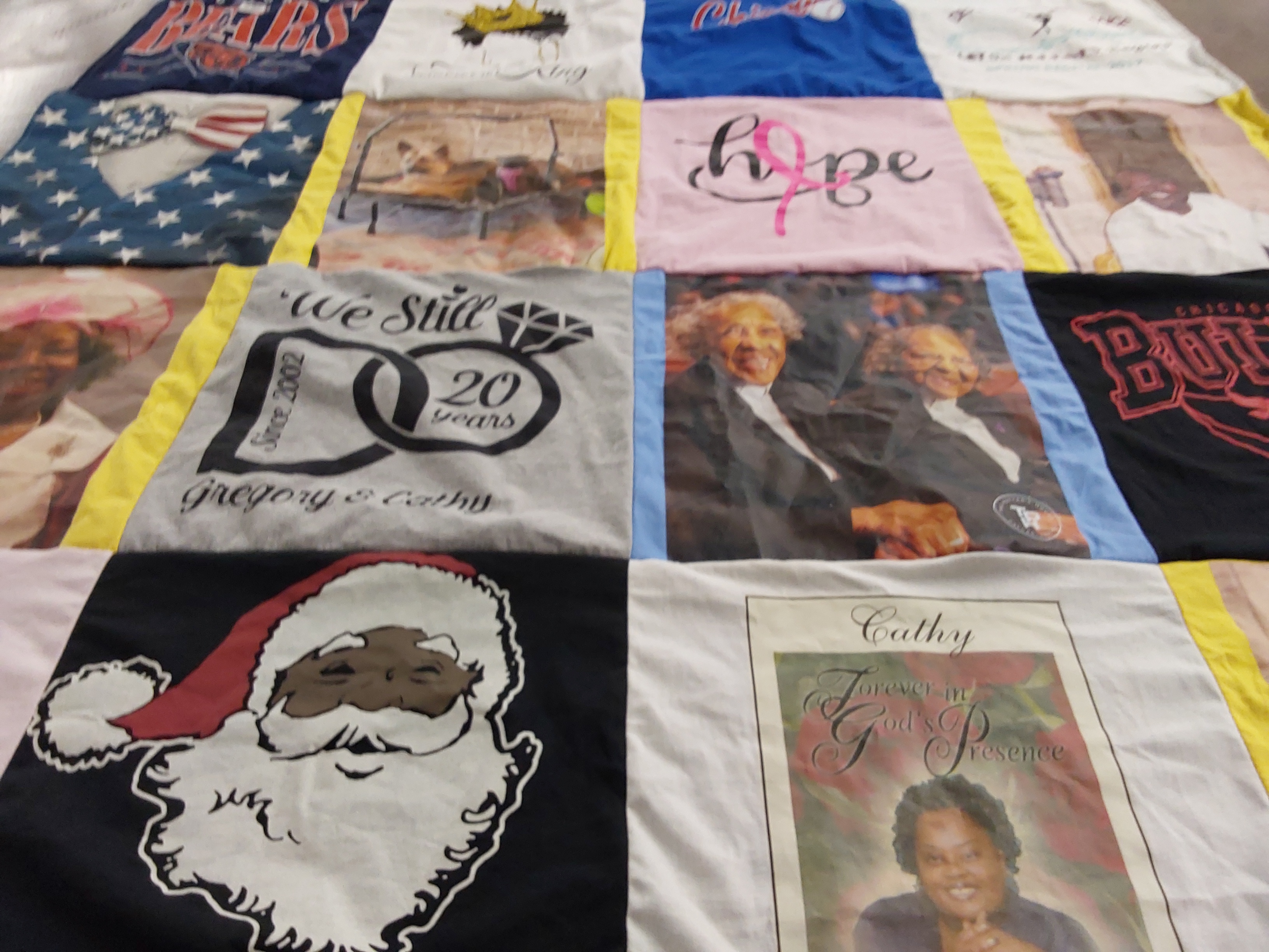 T-shirt quilt featuring chicago bulls by Cathy from TX