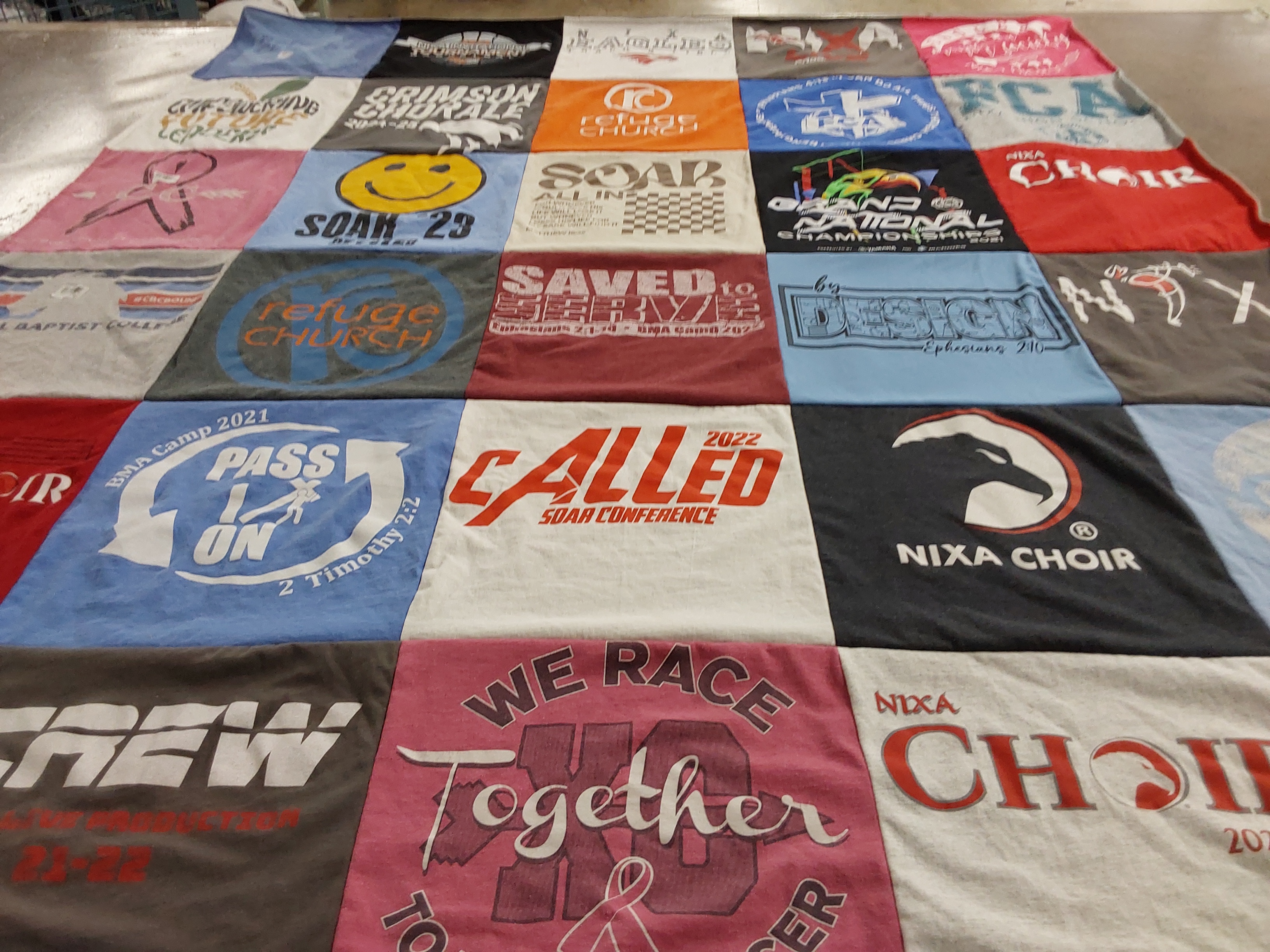 T-shirt quilt featuring nixa choir by Alisha from MO