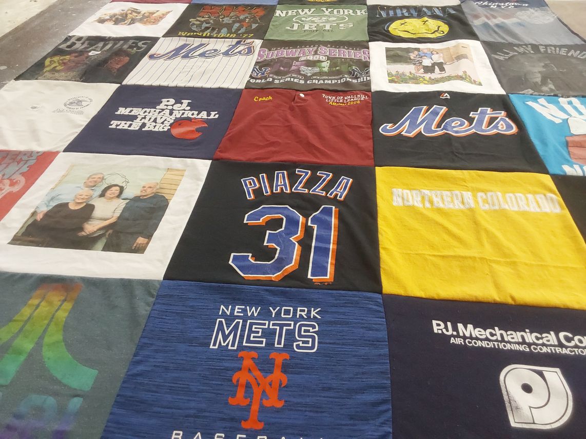 T-shirt quilt featuring new york mets baseball by Jennifer from PA