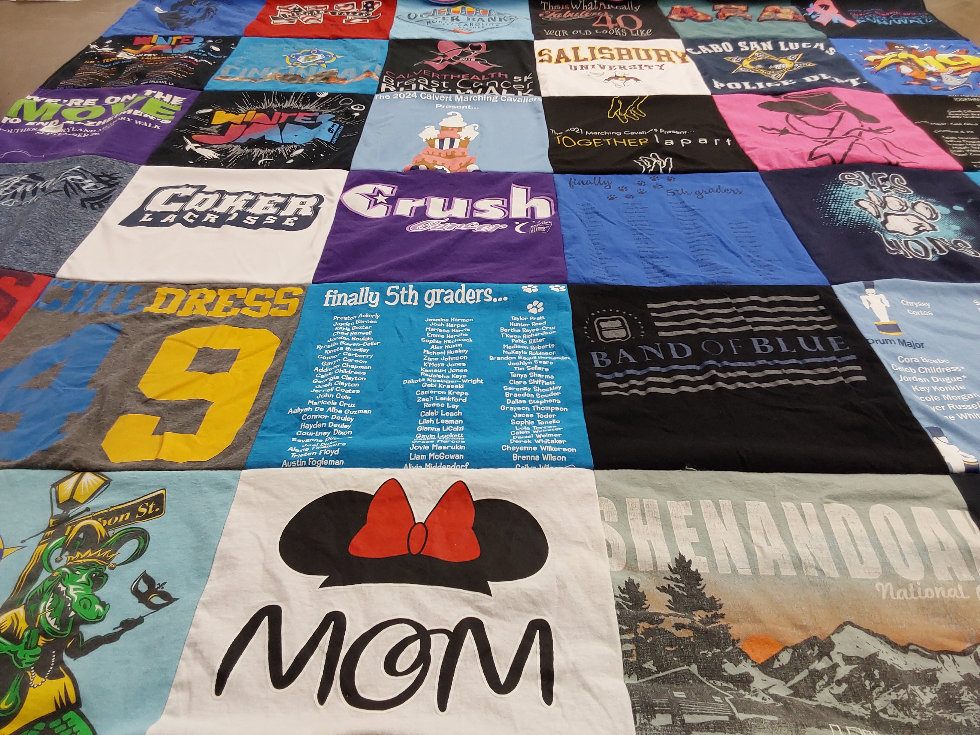T-shirt quilt featuring calvert lacrosse by Chris from MD