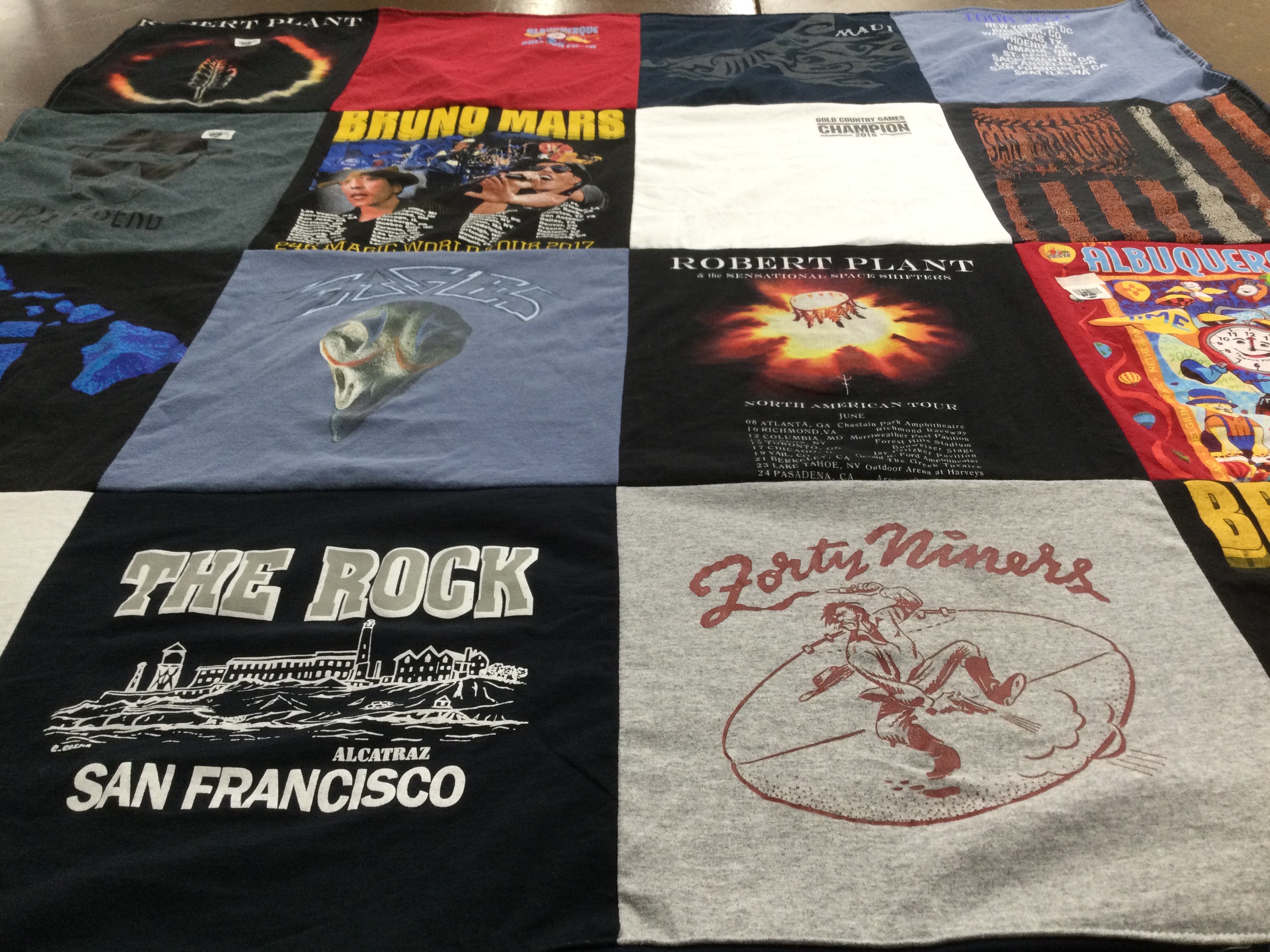 T-shirt quilt featuring forty niners by Richard from CA