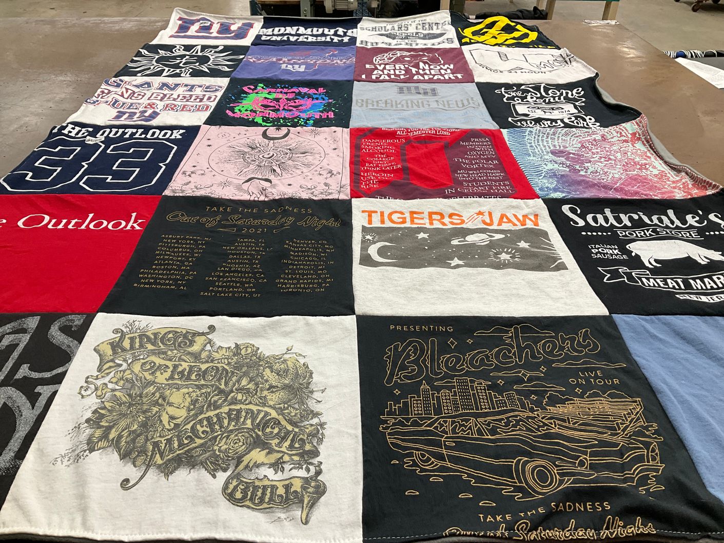 T-shirt quilt from monmouth university by Danielle from NJ
