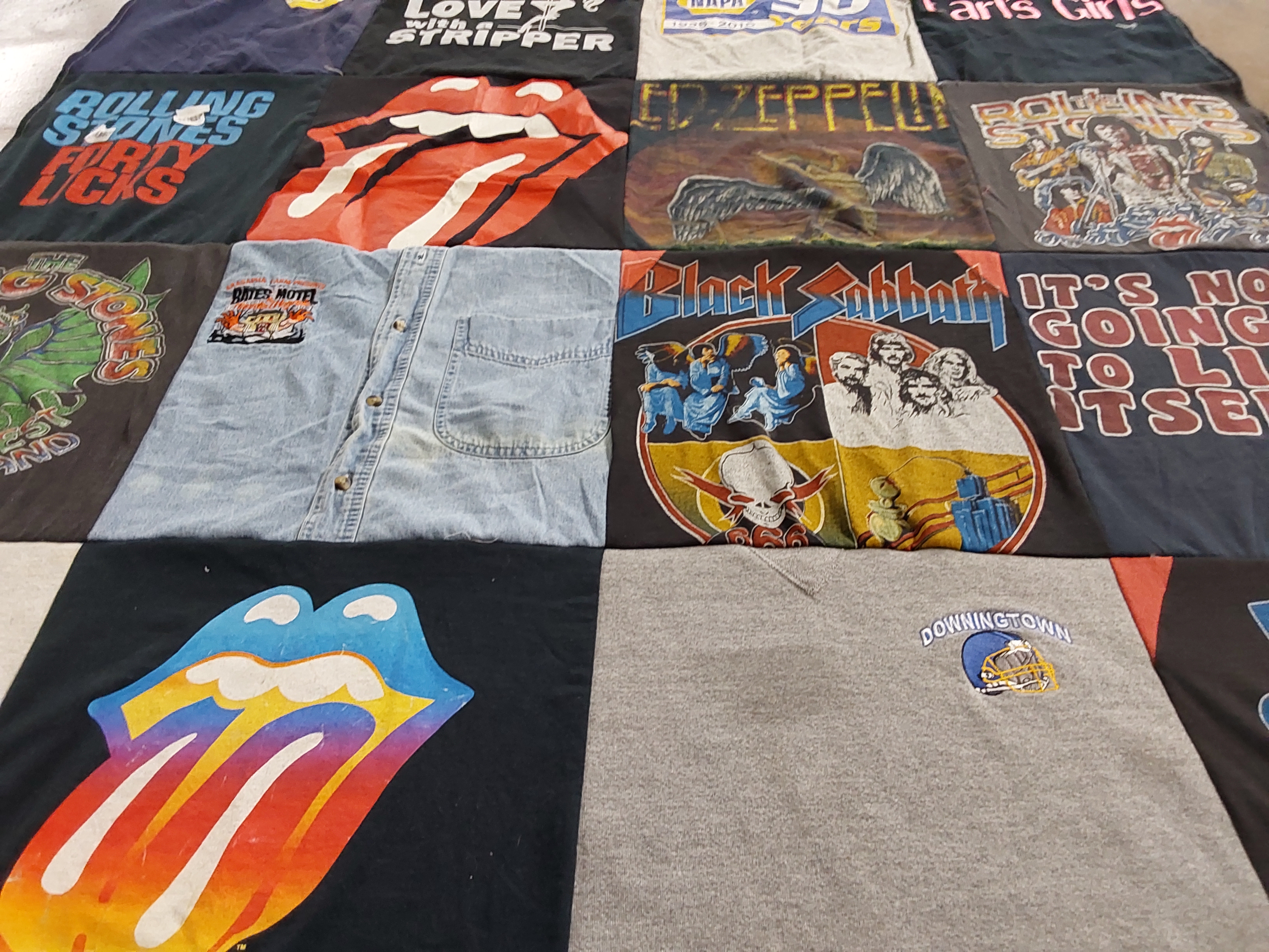T-shirt quilt featuring downingtown area school district football by Cassandra from PA