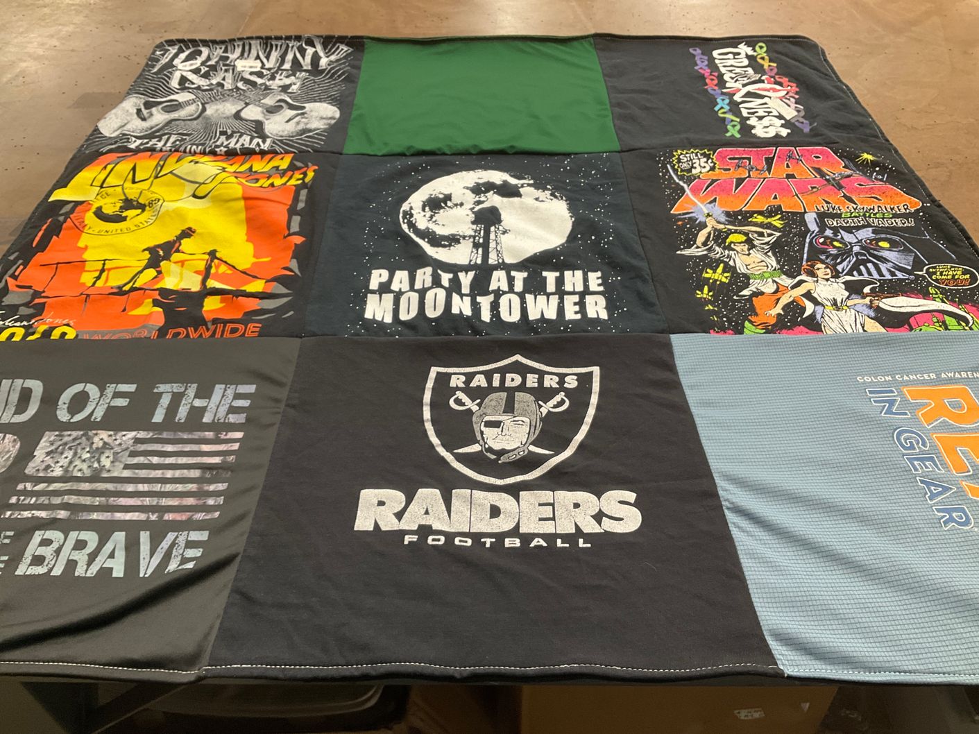 T-shirt quilt featuring raiders football by Michele from SC