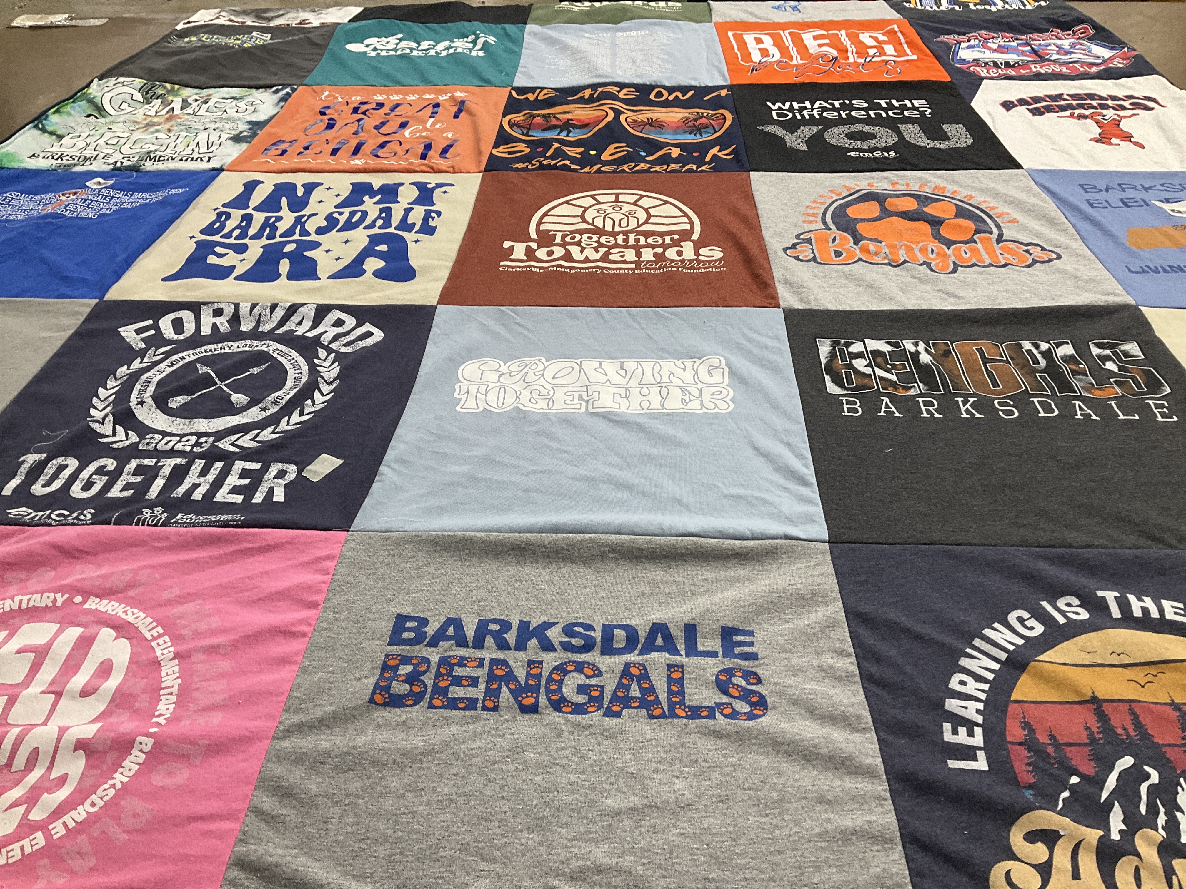 T-shirt quilt featuring barksdale bengals by Marianne from TN