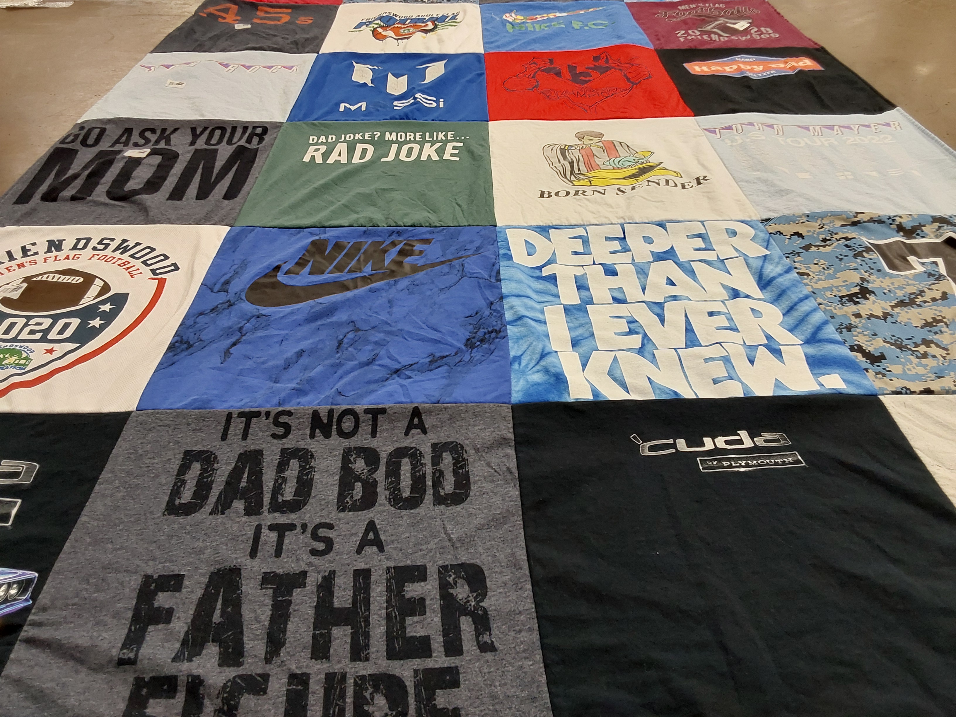 T-shirt quilt from friendswood high school by Eunice from TX