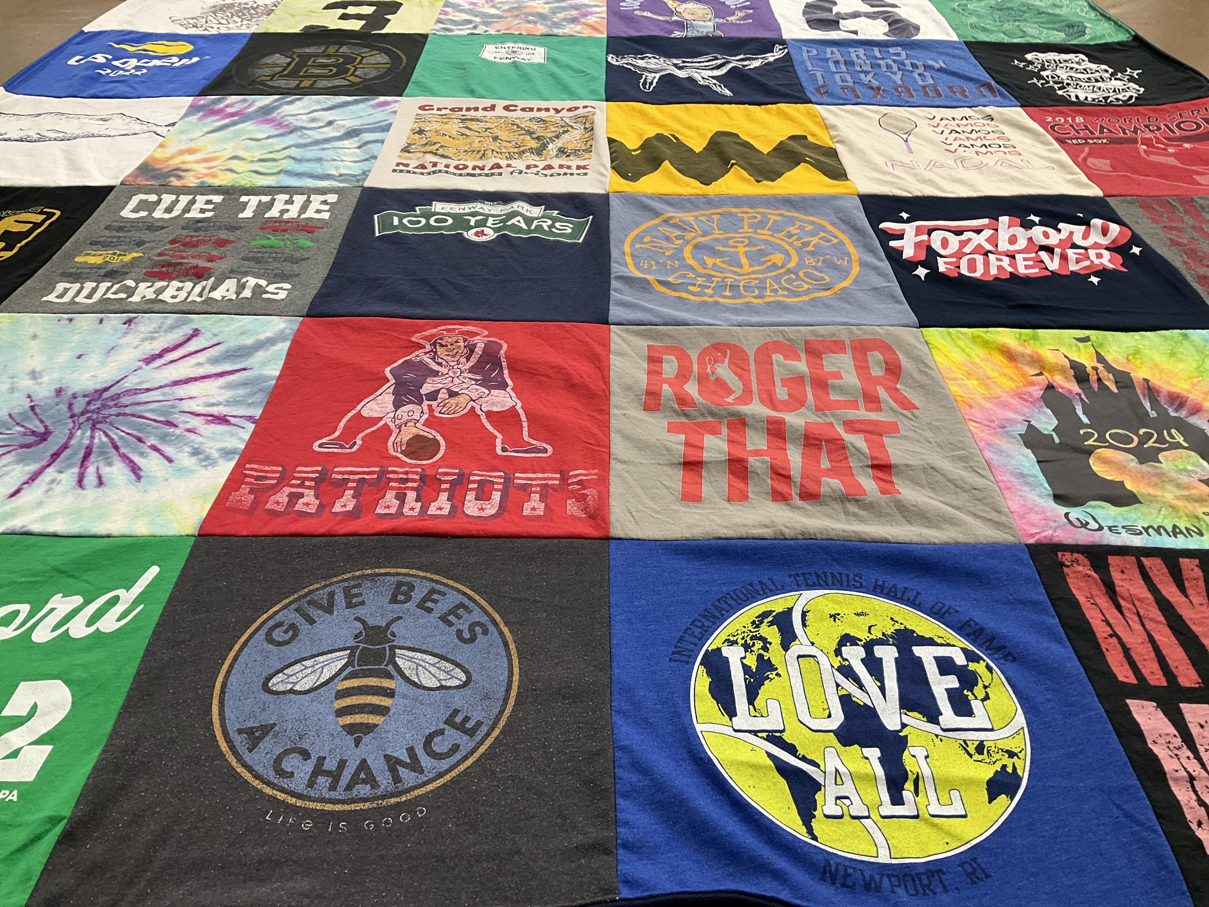 T-shirt quilt featuring new england patriots by Holly from MA