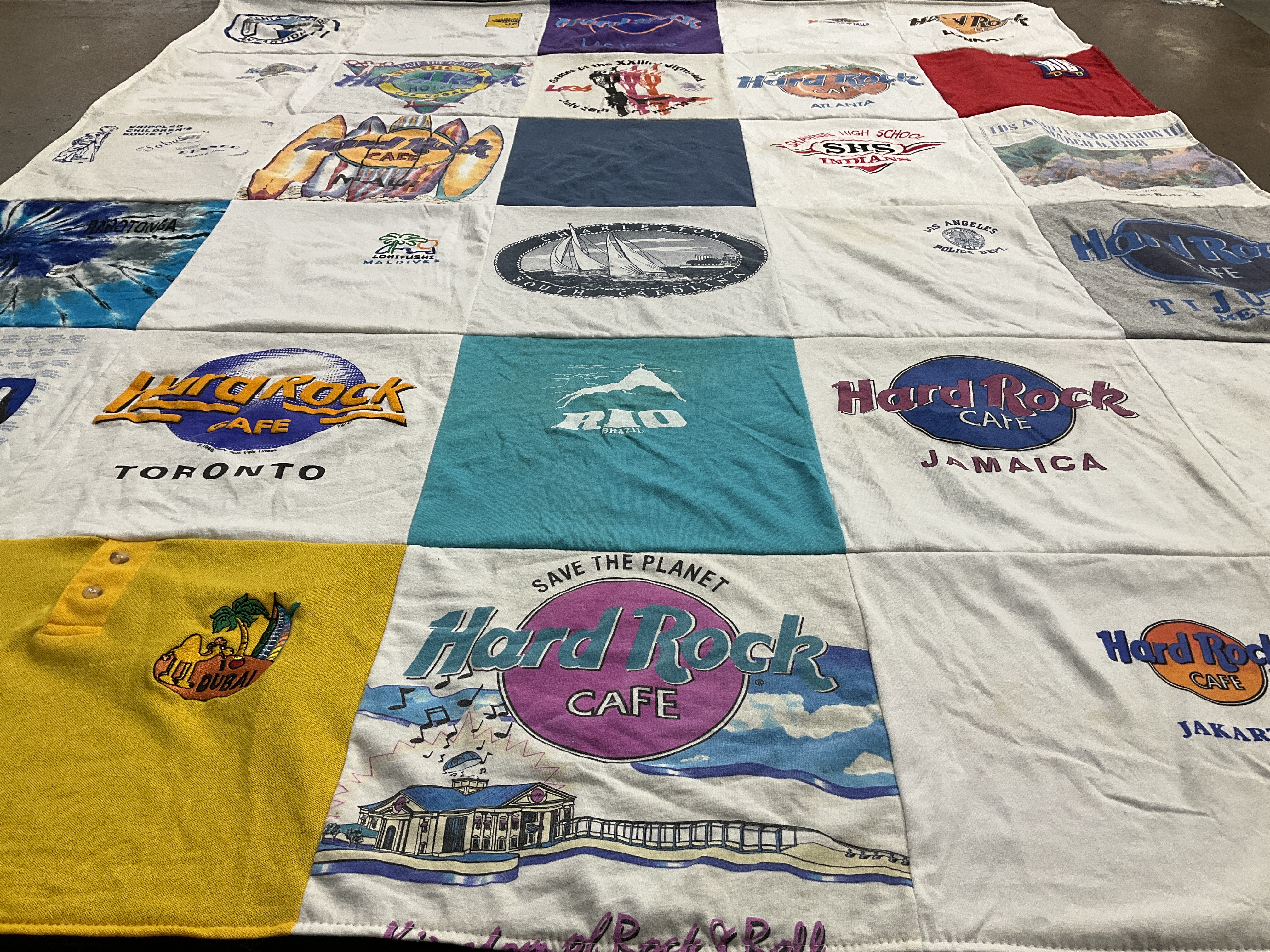 T-shirt quilt from south high school, indiana university by Jean from CA