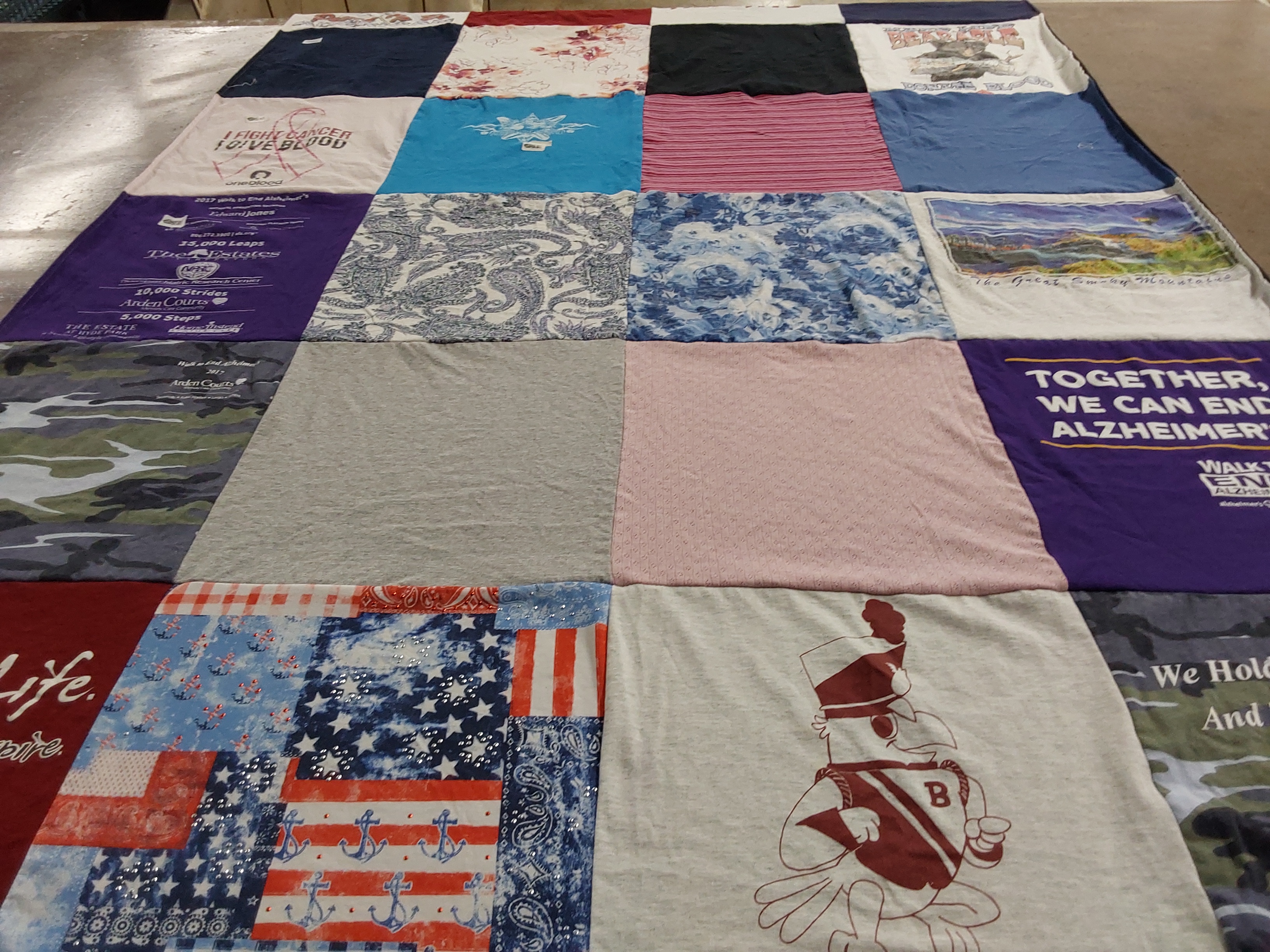 T-shirt quilt with health, awareness themes by TIFFANY from FL