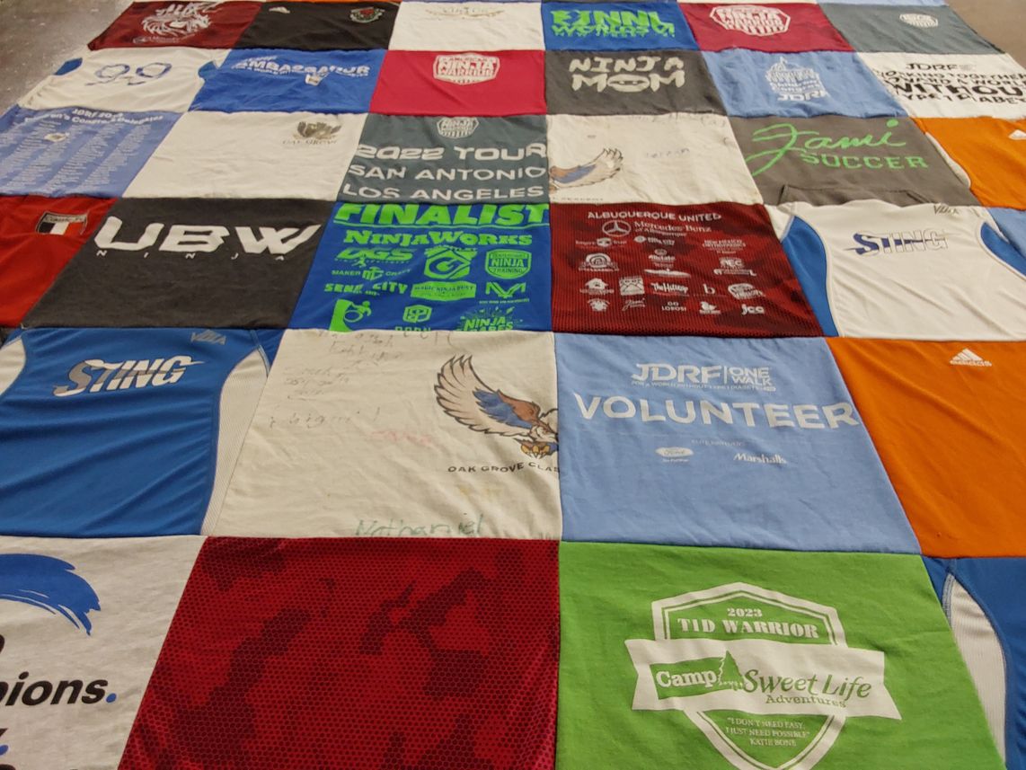 T-shirt quilt featuring sting by Tammy from NM