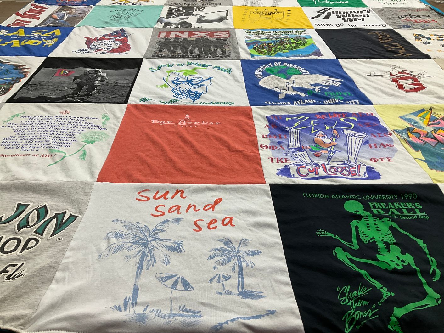 T-shirt quilt from florida atlantic university by Shirley from MN