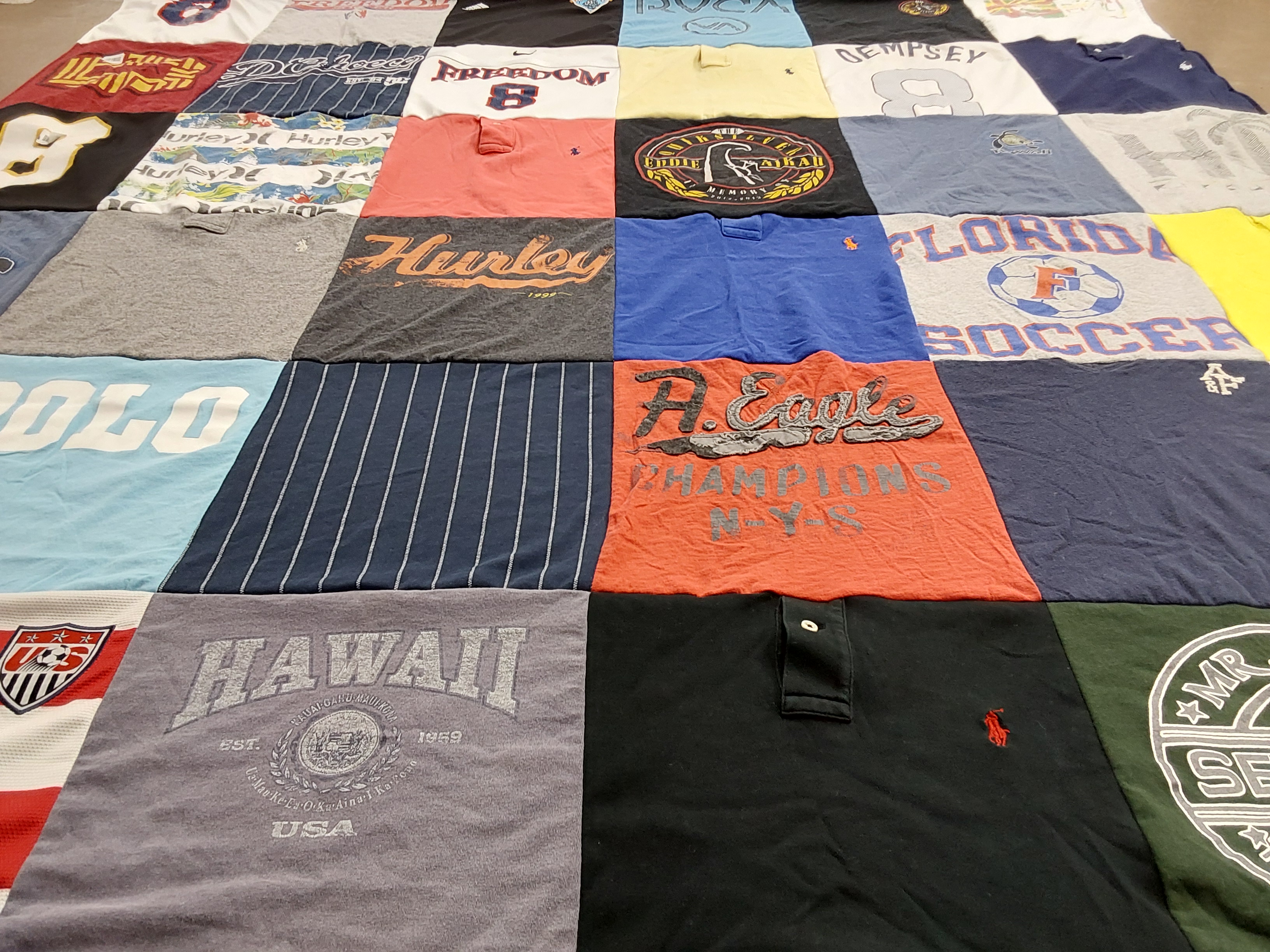 T-shirt quilt featuring united states national soccer team by Kim from FL