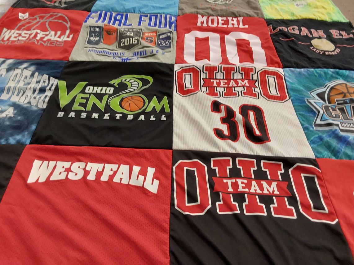 T-shirt quilt featuring westfall basketball team by Camille from OH
