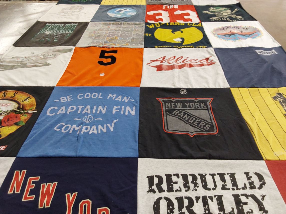 T-shirt quilt featuring new york rangers by Erin from NJ