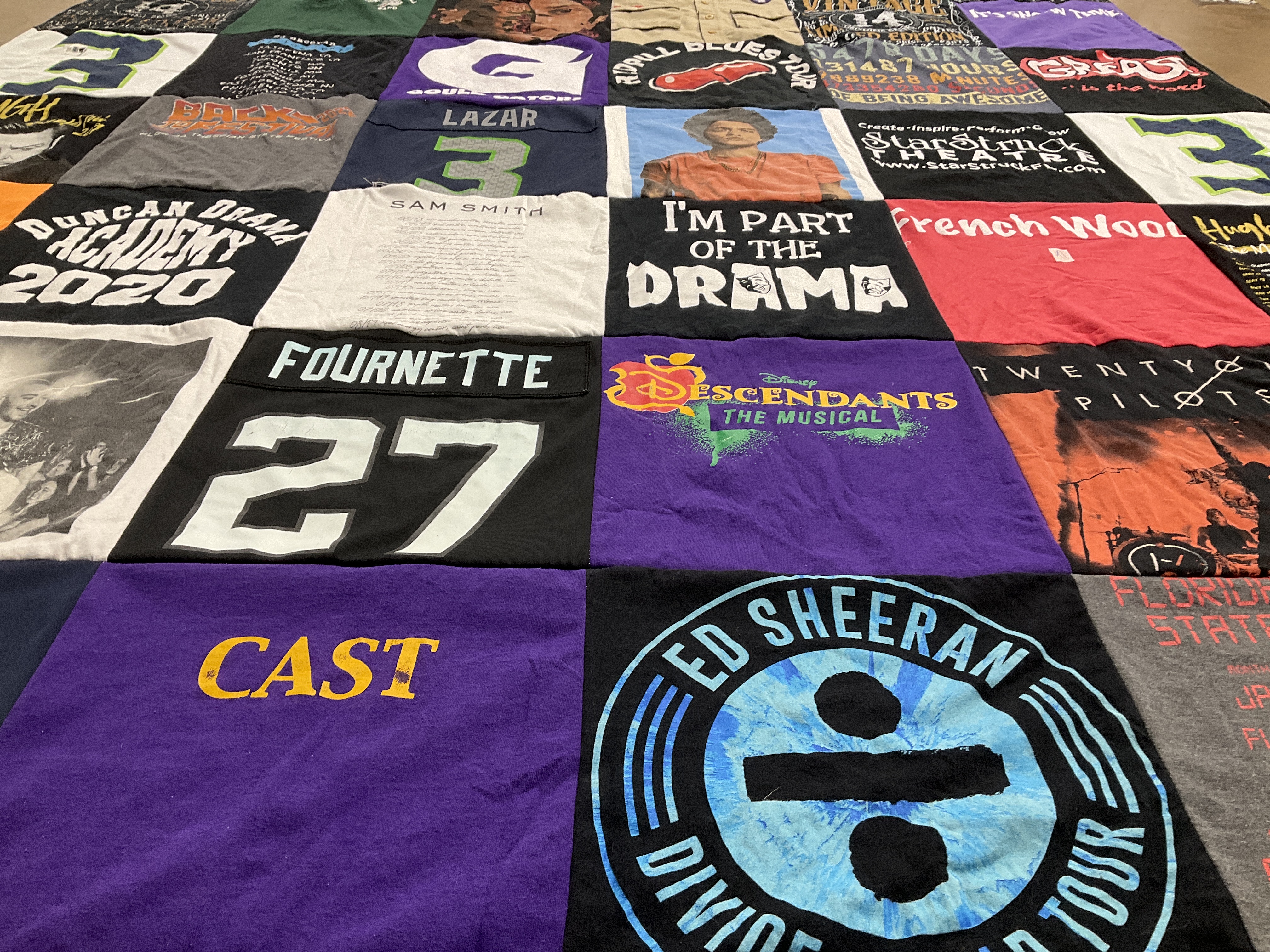 T-shirt quilt featuring jacksonville jaguars by Karen from FL
