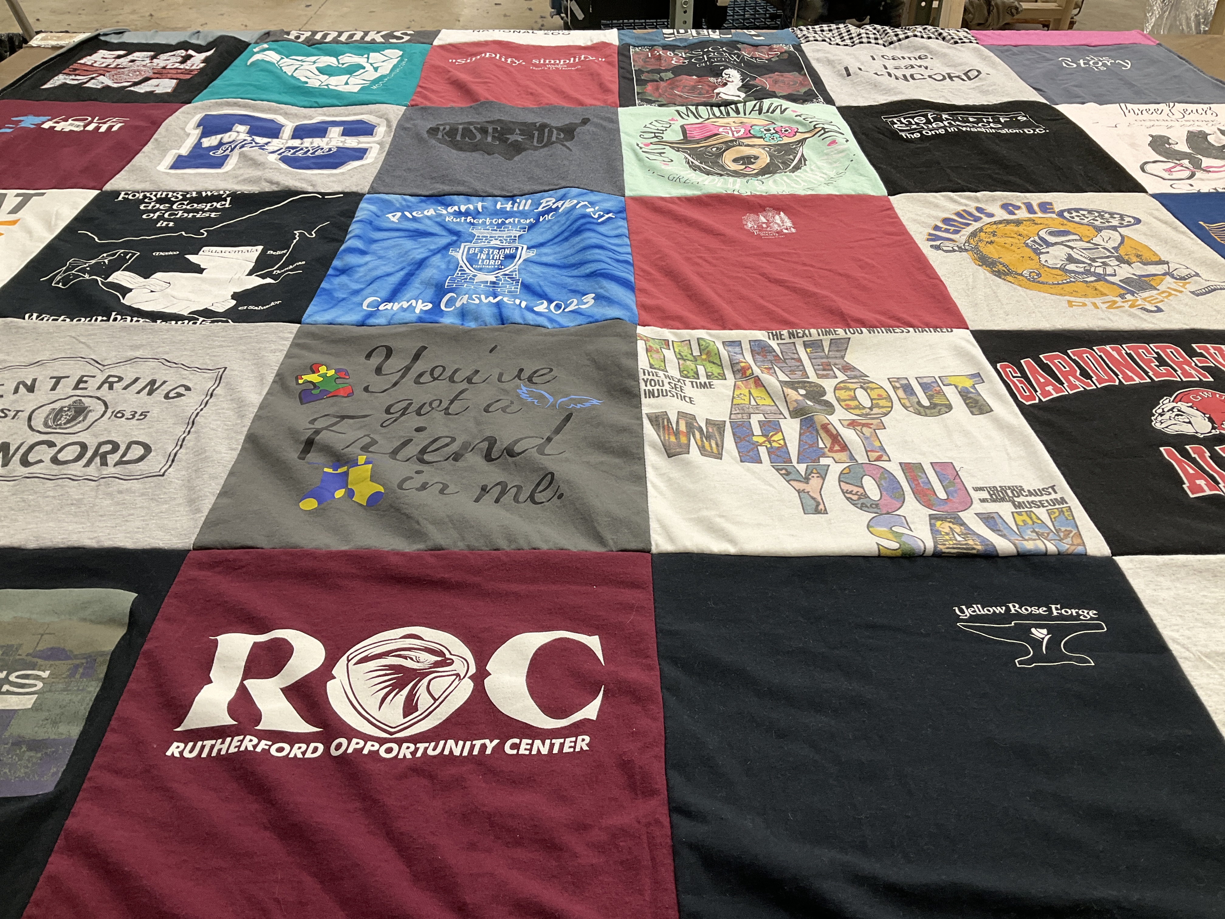 T-shirt quilt from gardner-webb university by Sarah from NC