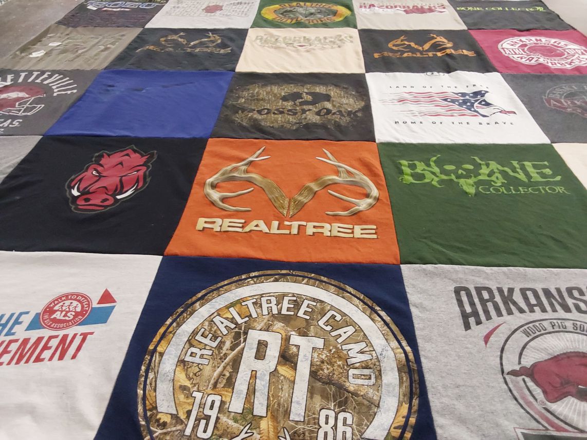 T-shirt quilt featuring university of arkansas by Jaclyn from AR