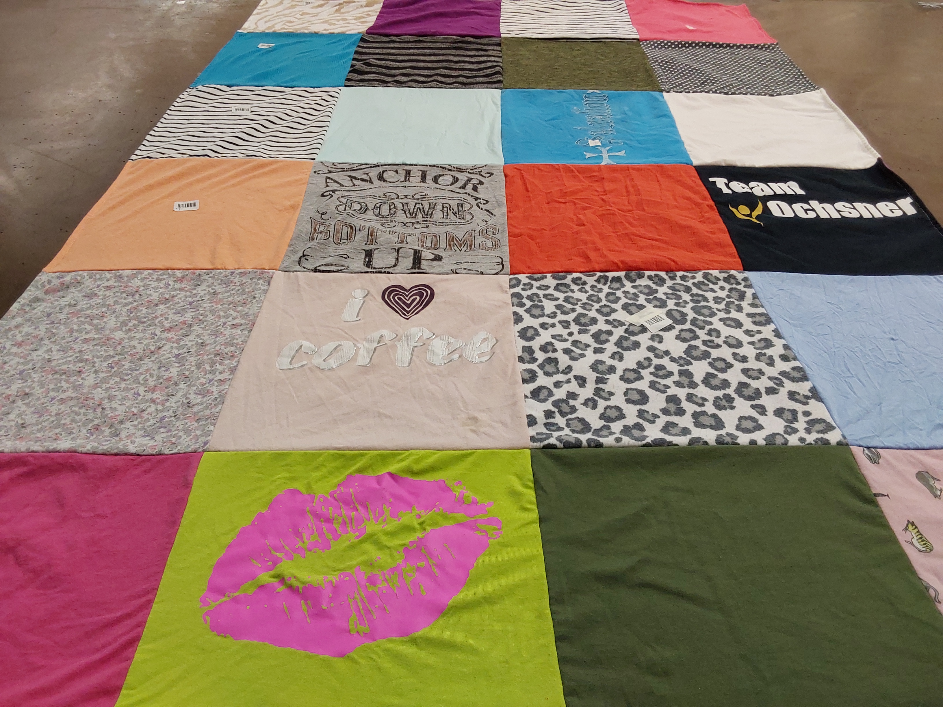 T-shirt quilt with coffee, fashion themes by Kandace from LA