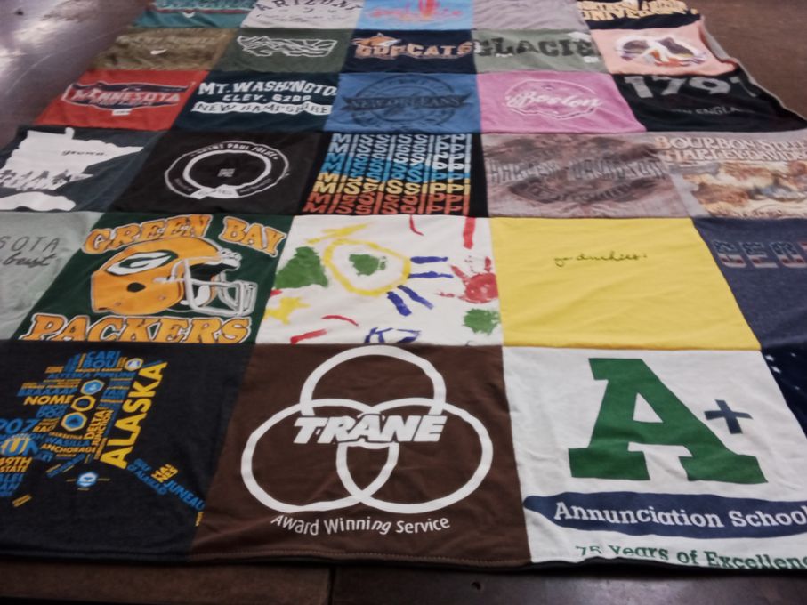 T-shirt quilt featuring green bay packers by Sharon from MN