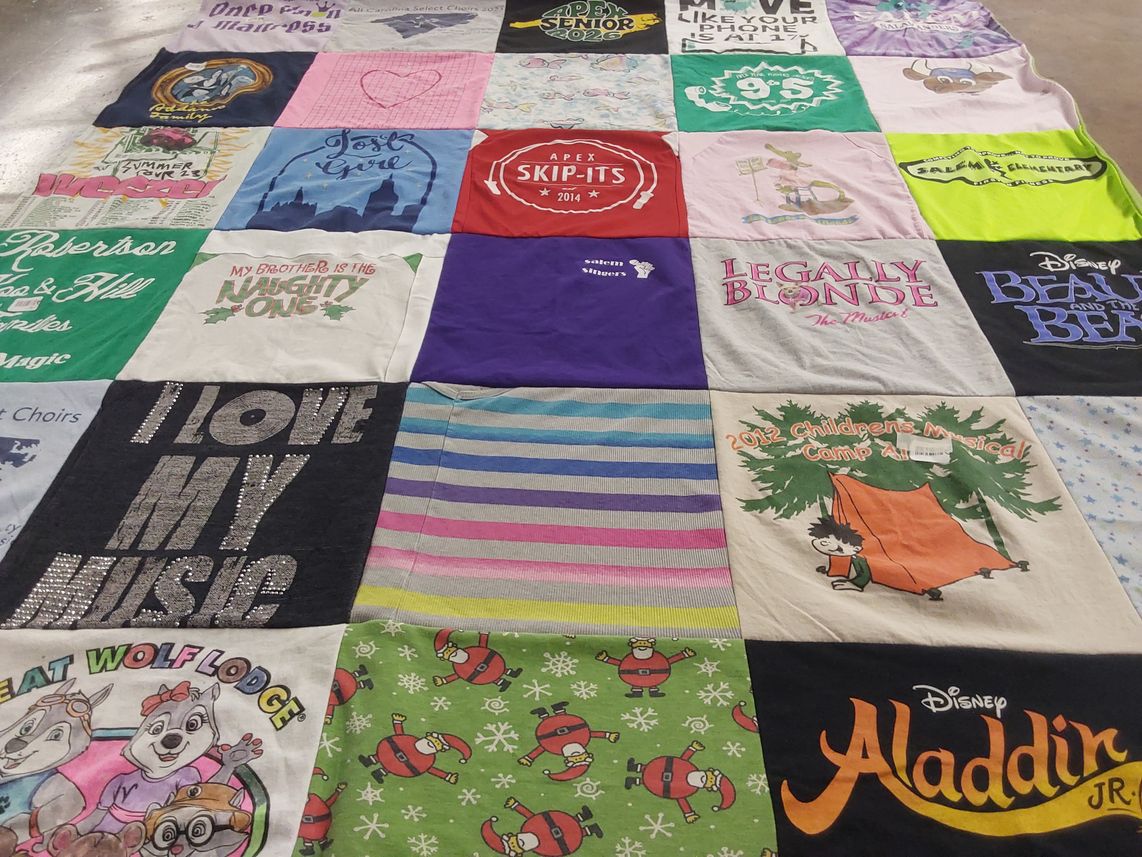T-shirt quilt from salem elementary by Audra from NC