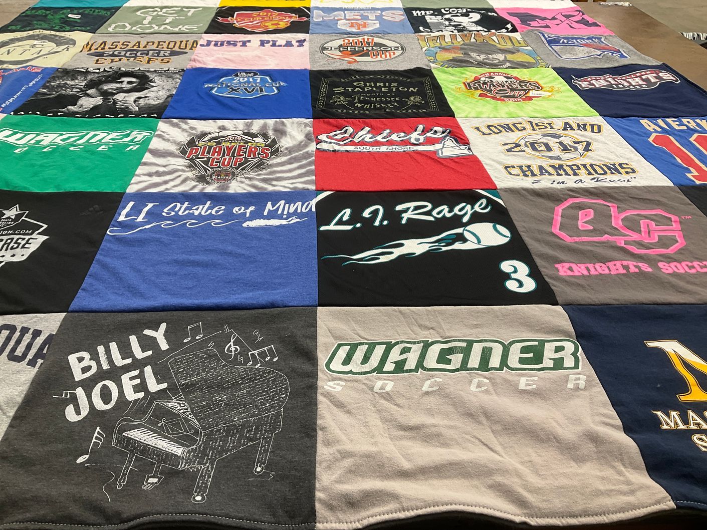 T-shirt quilt featuring massapequa soccer by Jennifer from NY