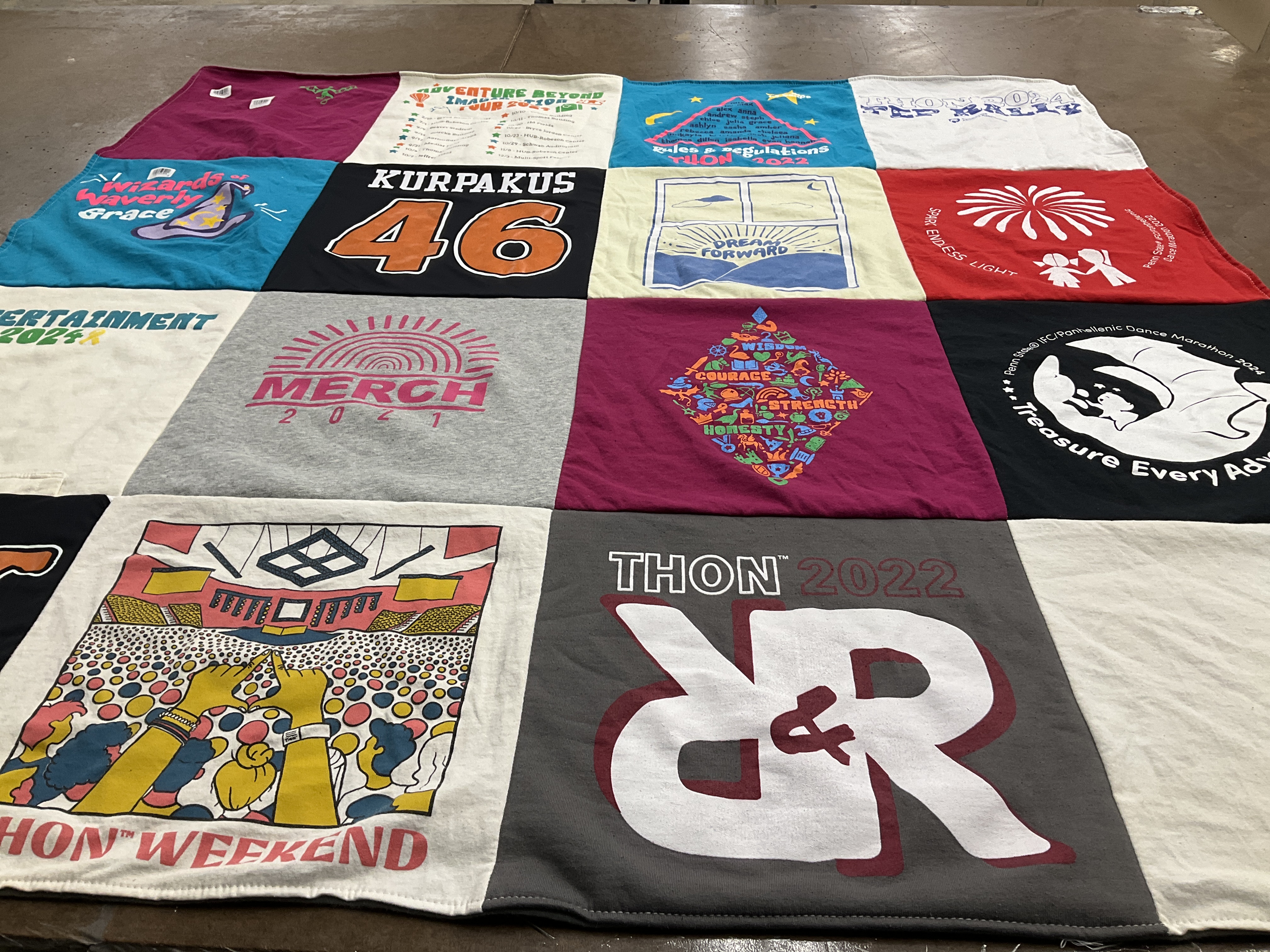 T-shirt quilt from penn state university by Charlene from PA