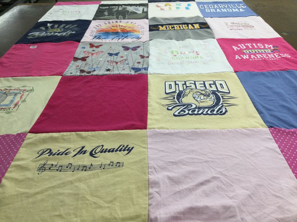 T-shirt quilt from otsego high school by Janine from MI