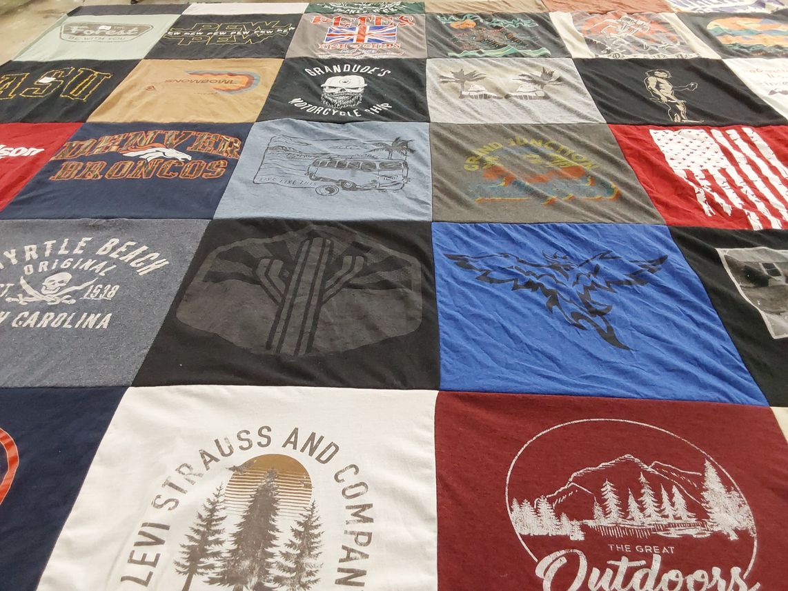 T-shirt quilt featuring denver broncos by KERRIE from CO