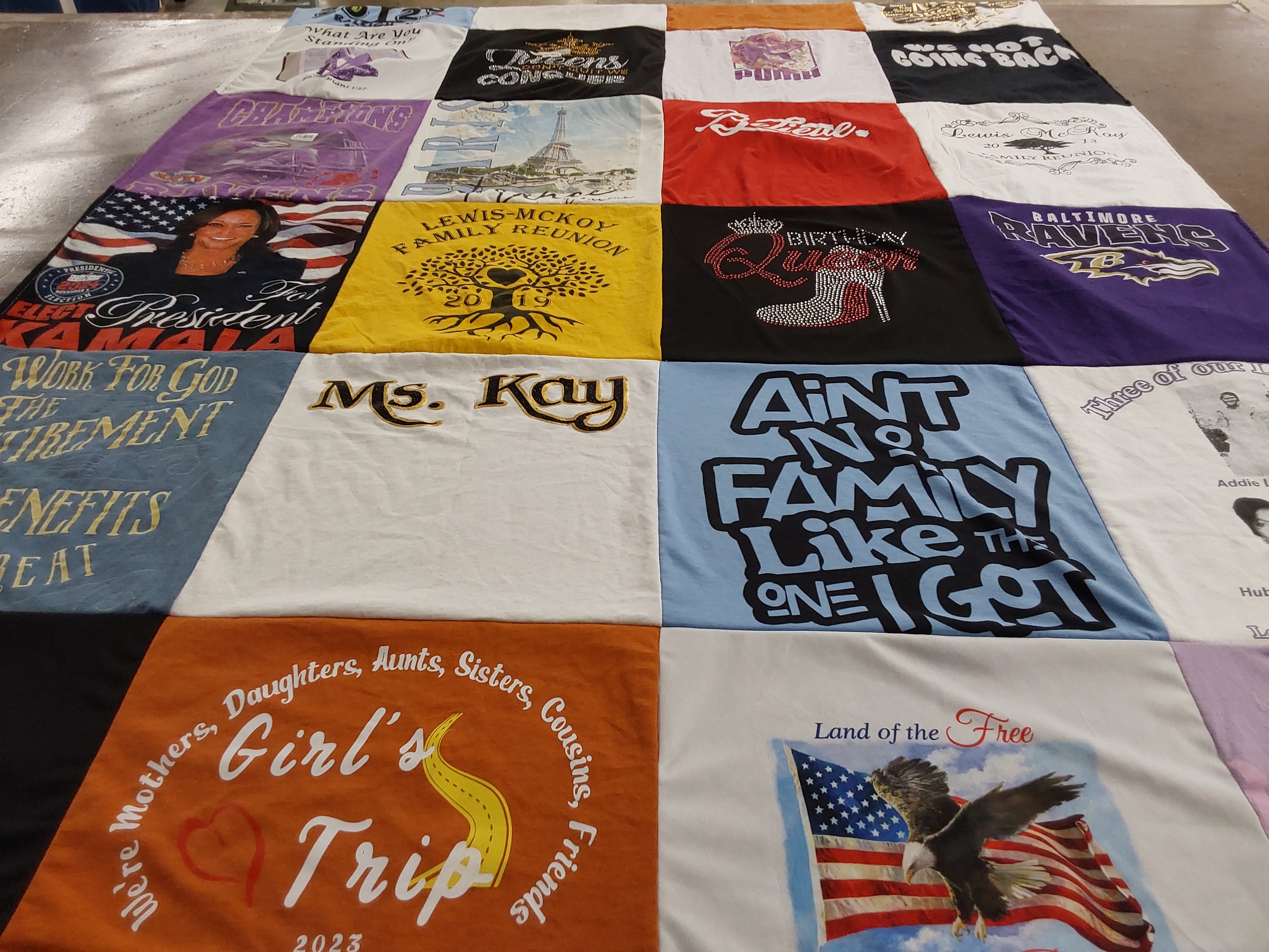 T-shirt quilt featuring baltimore ravens by Katie from GA