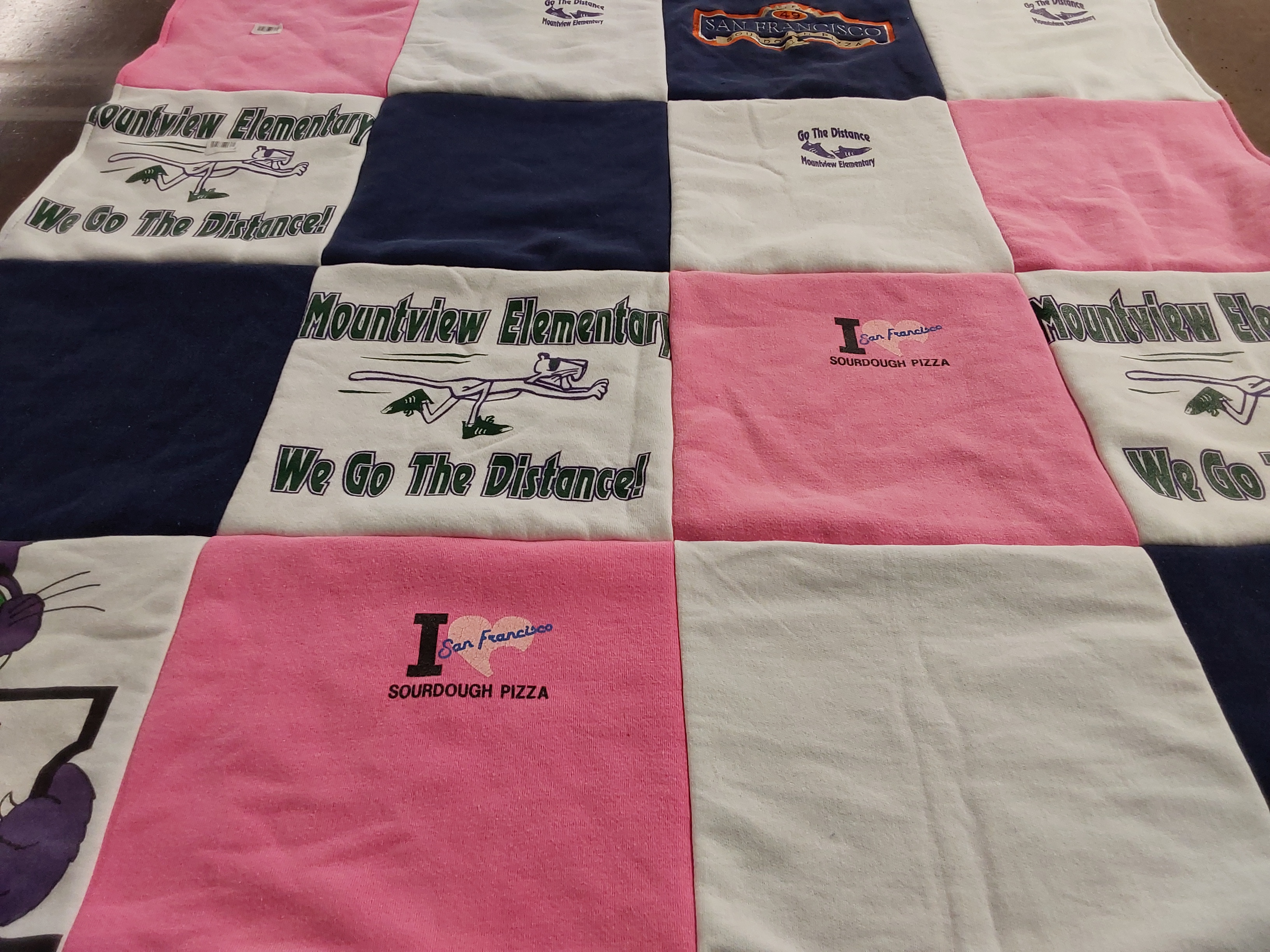 T-shirt quilt from mountview elementary by Mary from UT