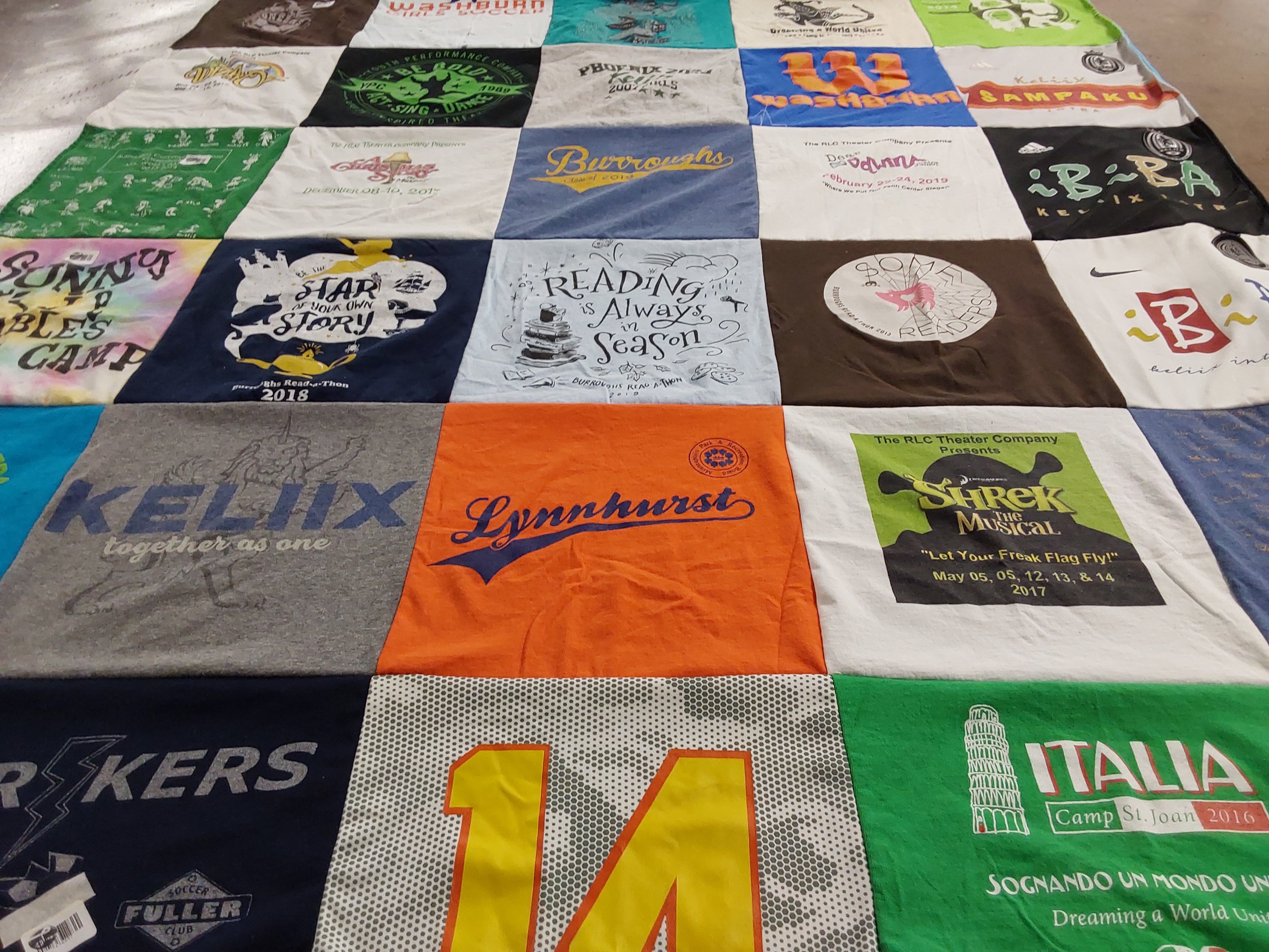 T-shirt quilt from fuller theological seminary by Erin from MN