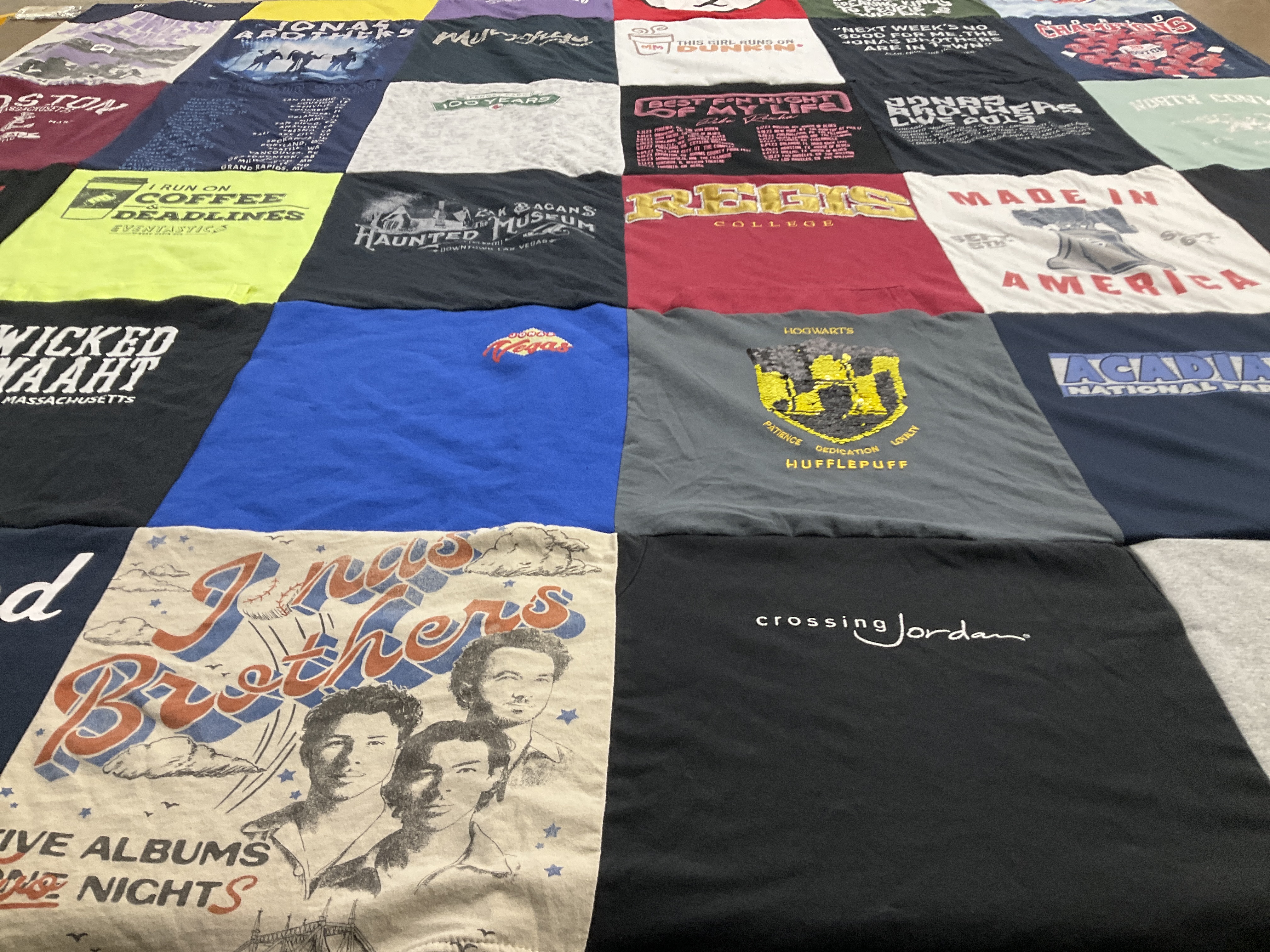 T-shirt quilt from regis college by Maura from MA