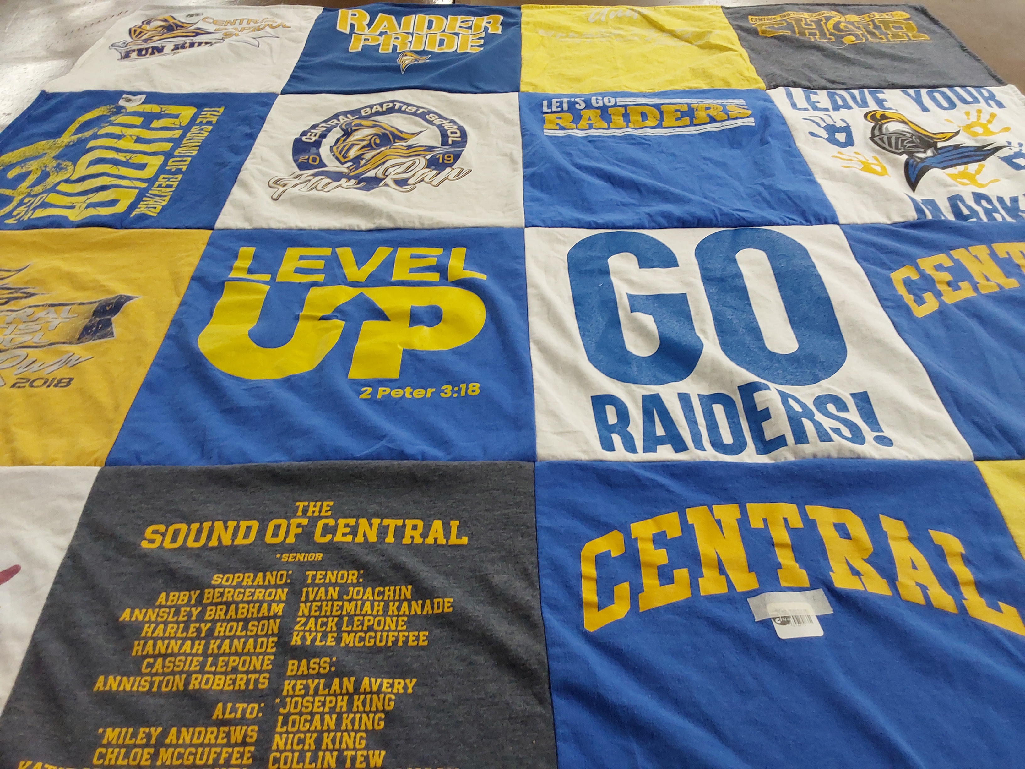 T-shirt quilt featuring raiders by Leslie from MS