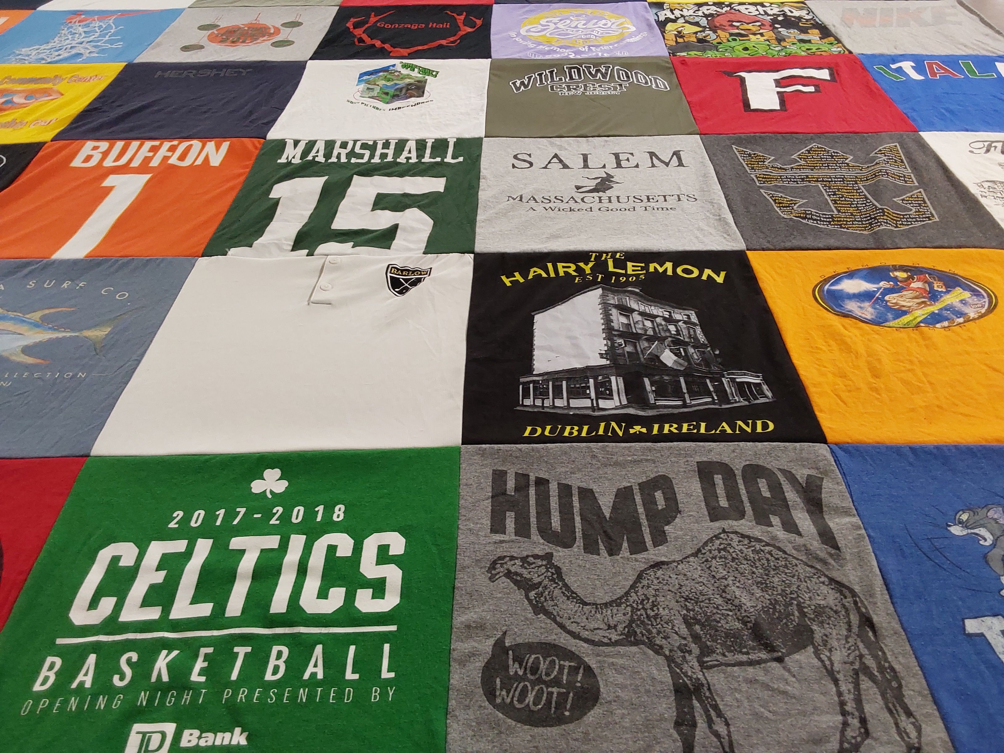 T-shirt quilt featuring boston celtics by Teresa from CT