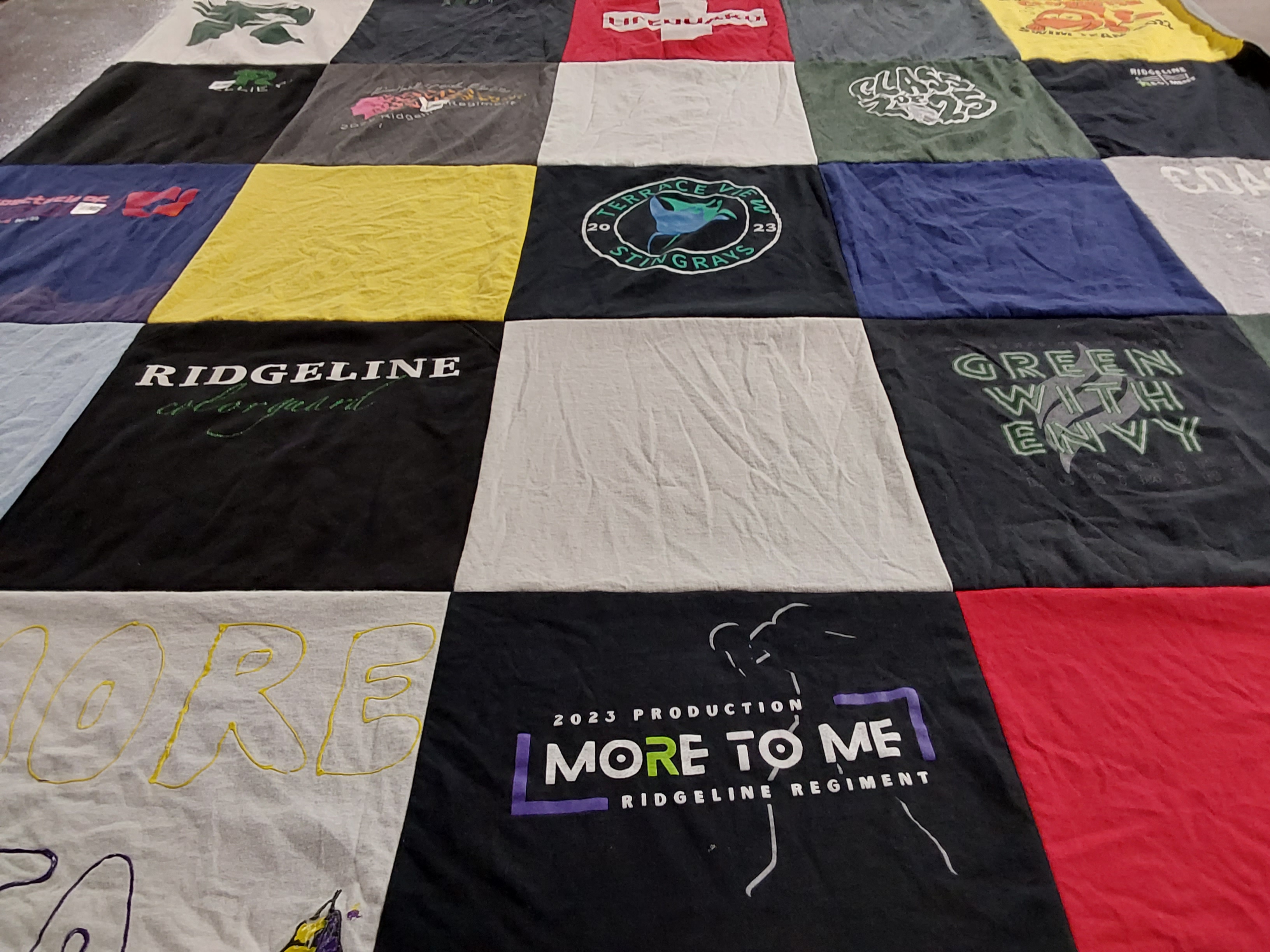 T-shirt quilt from ridgeline high school by Christy from WA