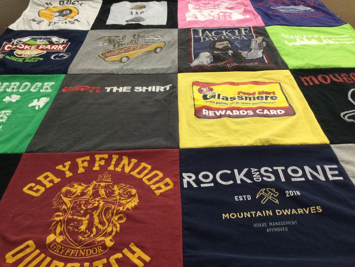 T-shirt quilt featuring none by Elizabeth from PA
