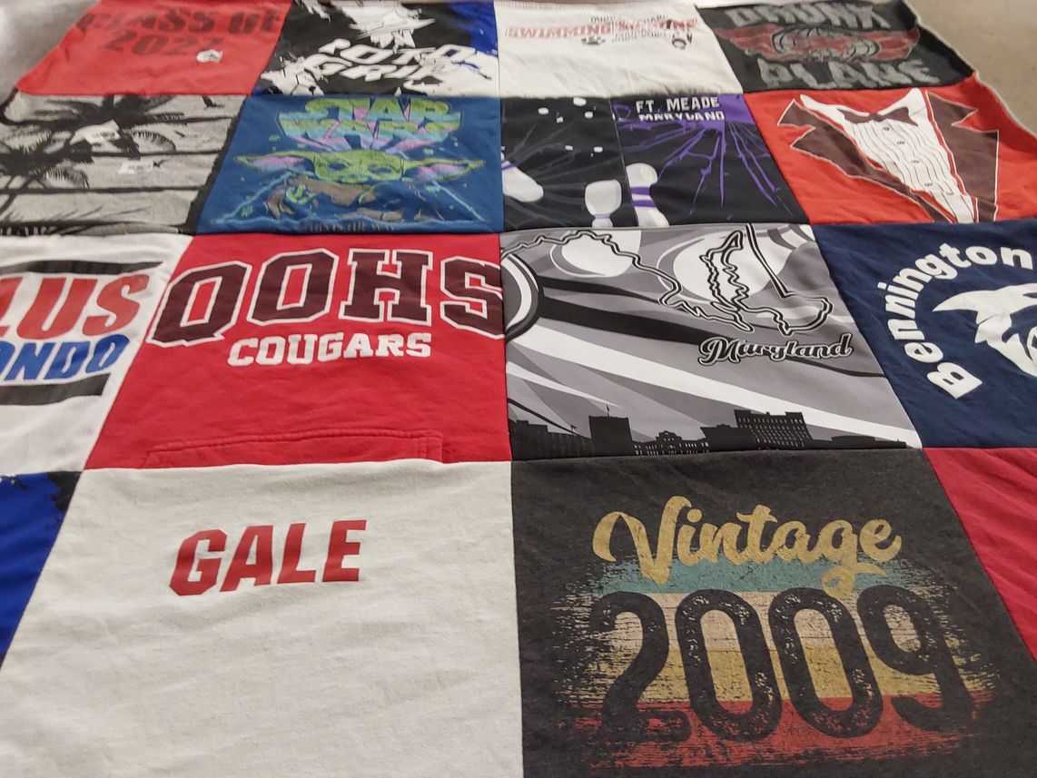T-shirt quilt from ocean city high school by Vanda from MD