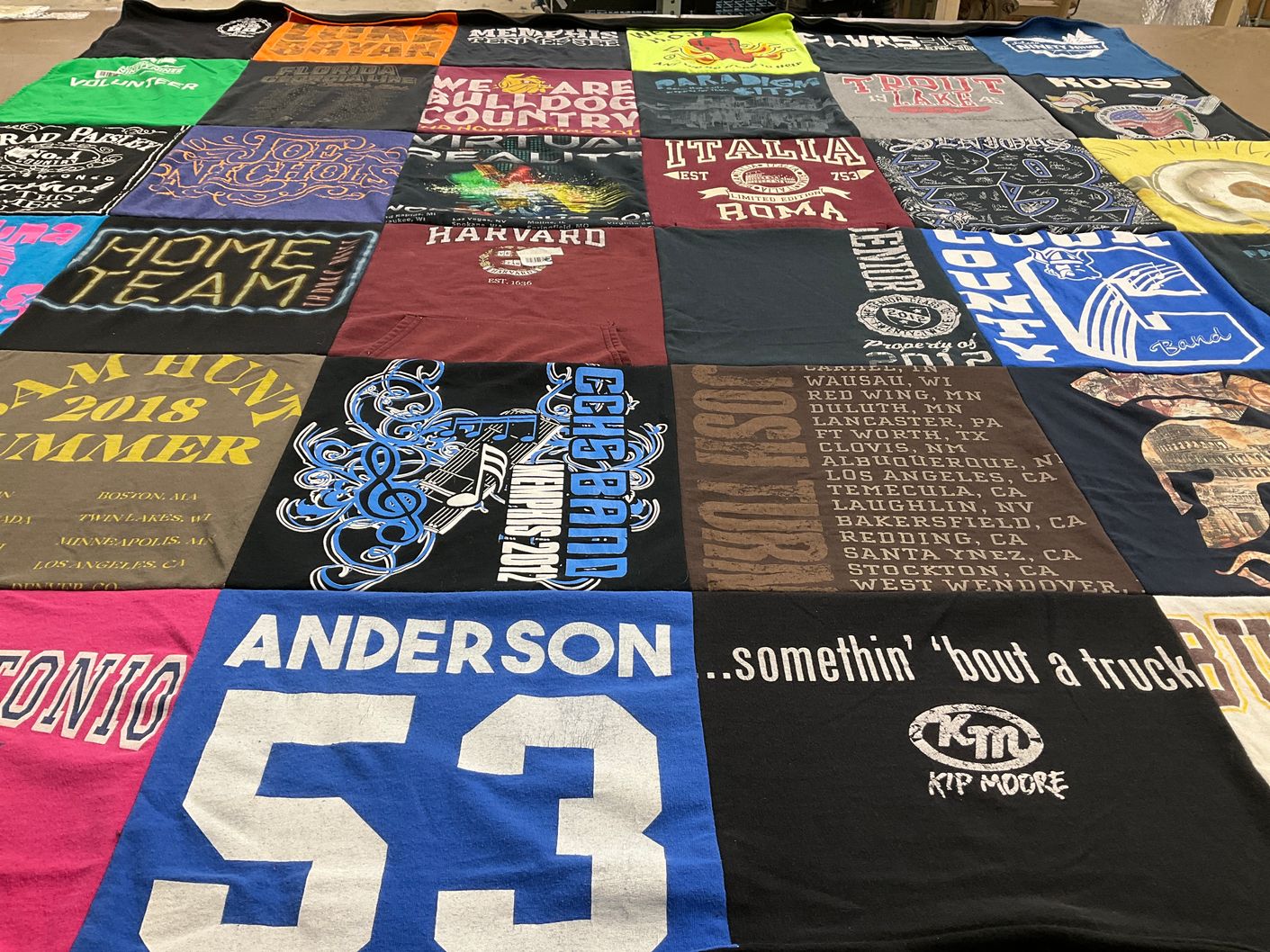 T-shirt quilt from harvard university by Ashley from MN