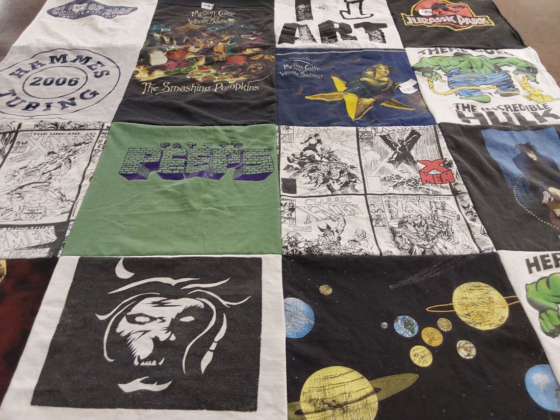 T-shirt quilt from mellon college infinite sadness by patty from IA