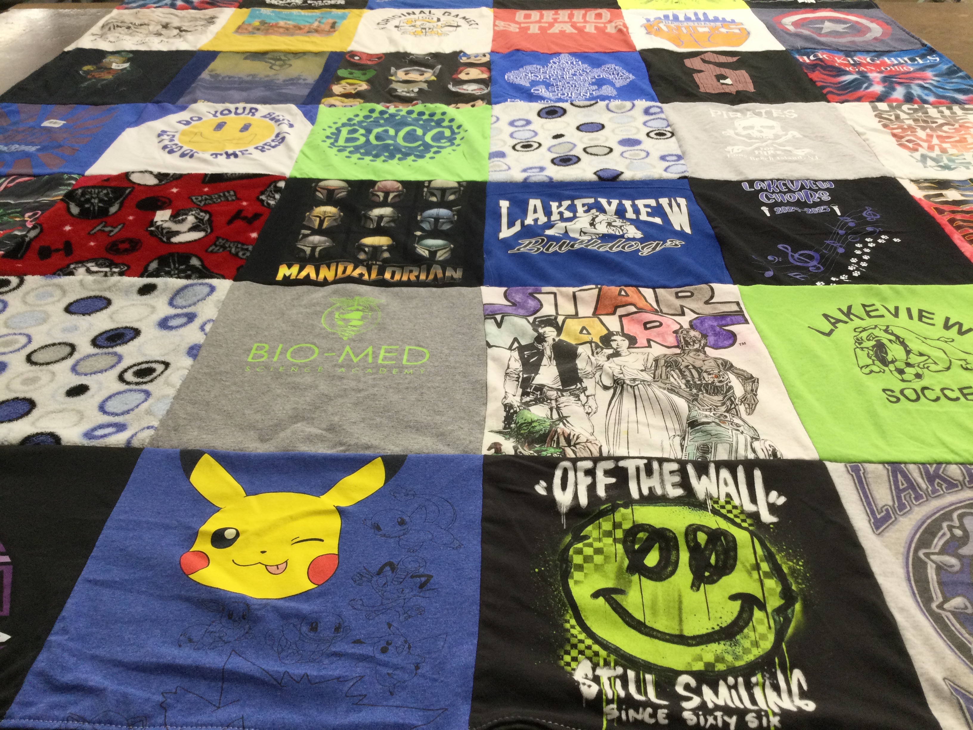 T-shirt quilt featuring lakeview bulldogs by Amy from OH