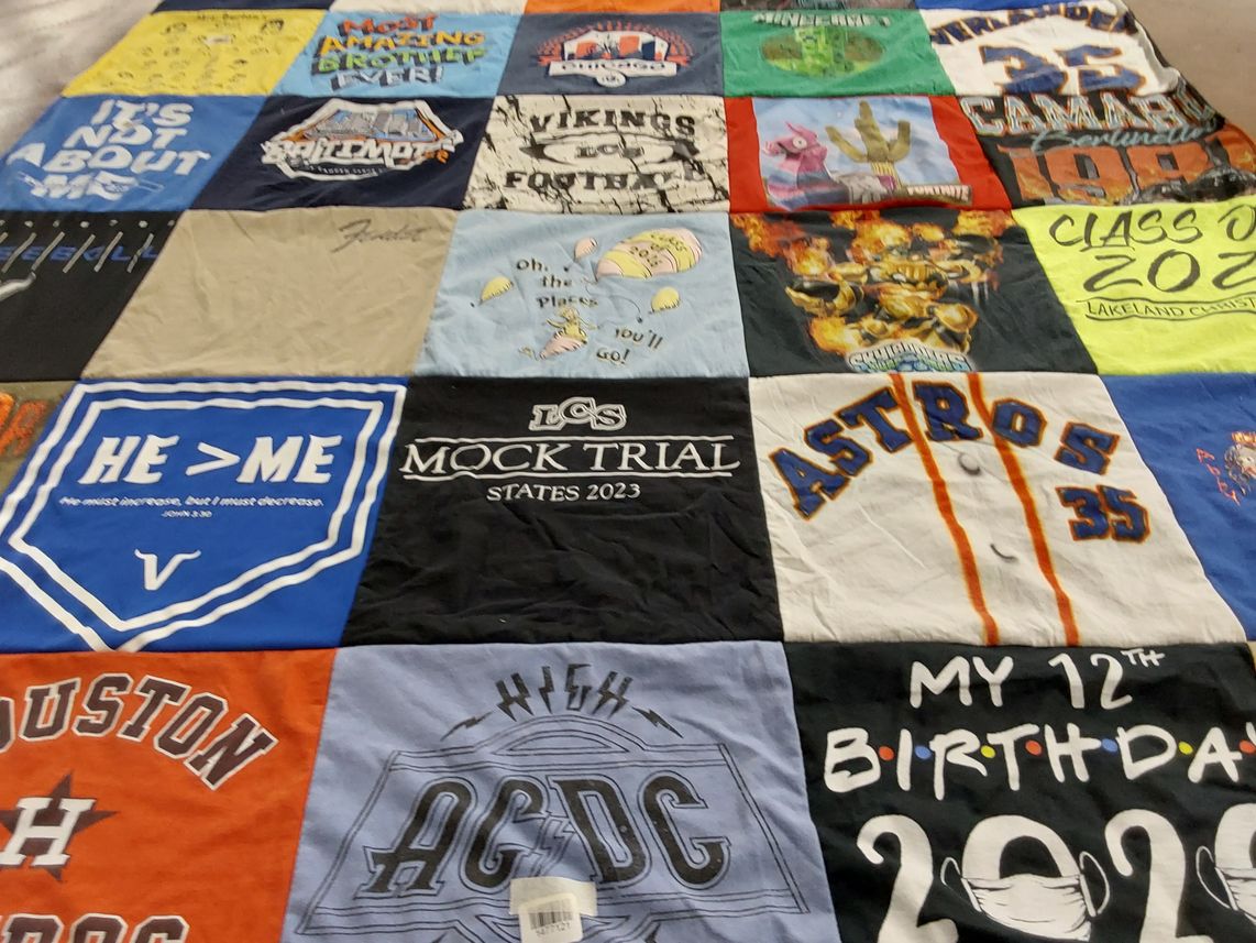 T-shirt quilt featuring houston astros by Chasity from FL